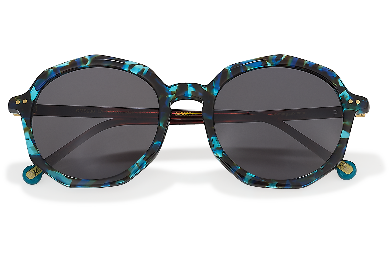 Clémence & Margaux La Saint-Trop lunettes de soleil moucheté bleu vert
