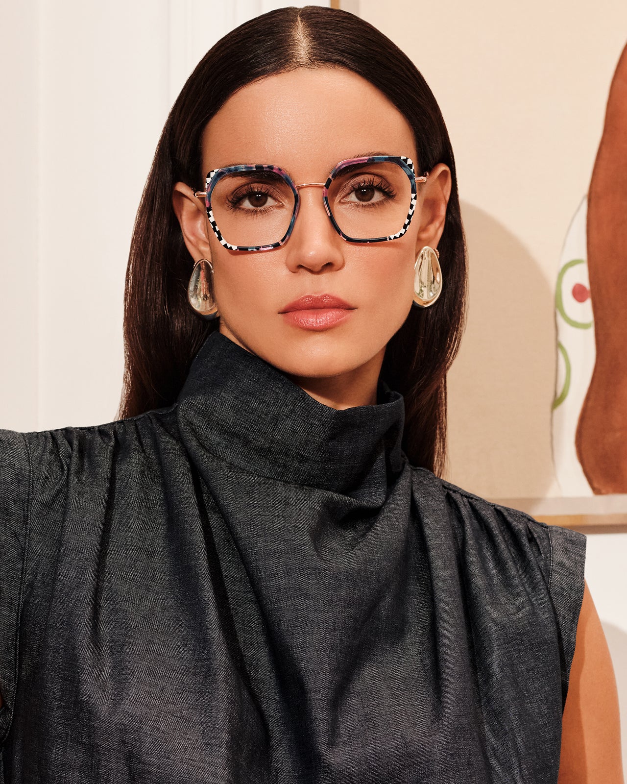 Clémence & Margaux La Fancy lunettes de vue Bordeaux hexagonal