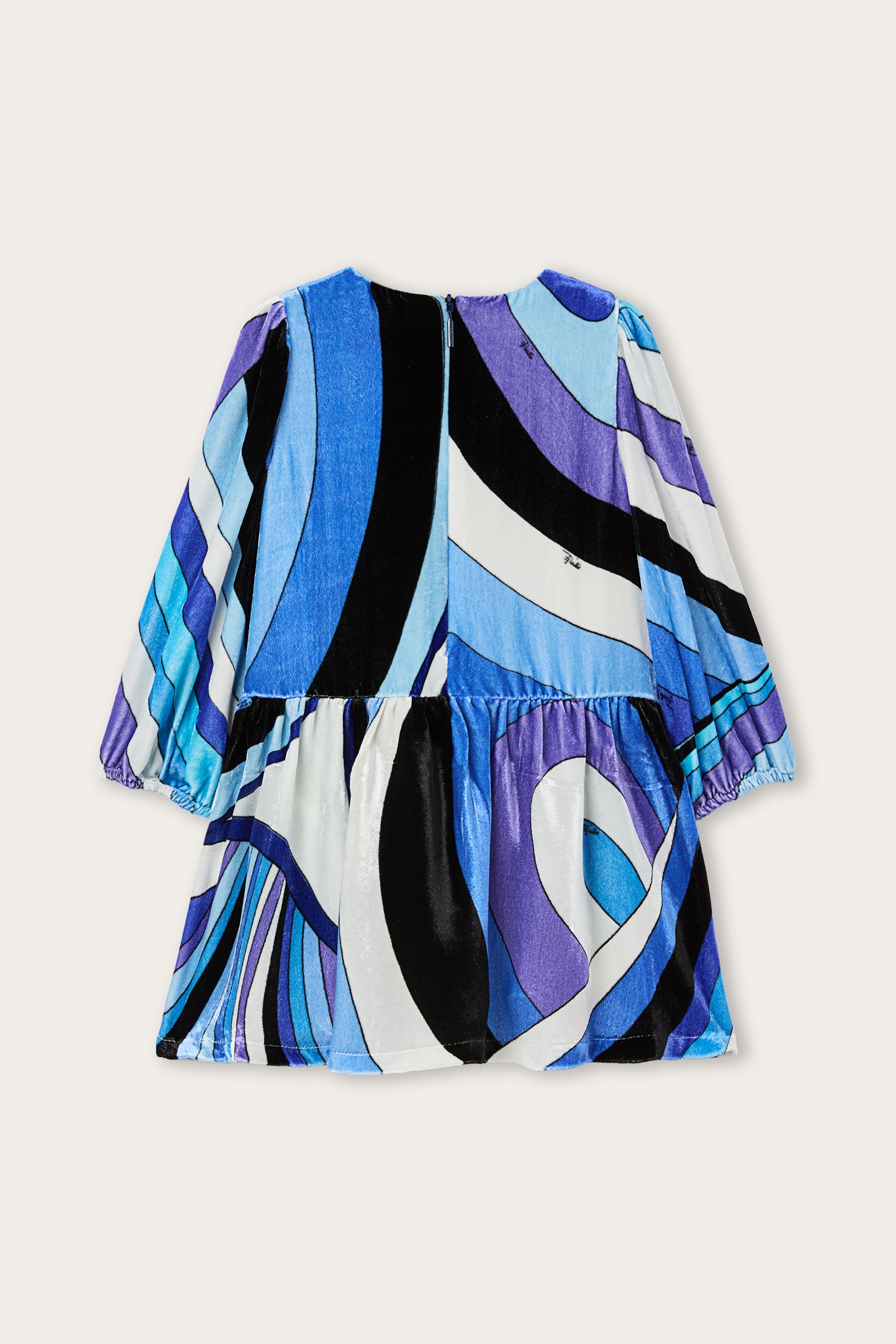 Emilio Pucci 0-24 Months robe ivoire velours imprimé Iride
