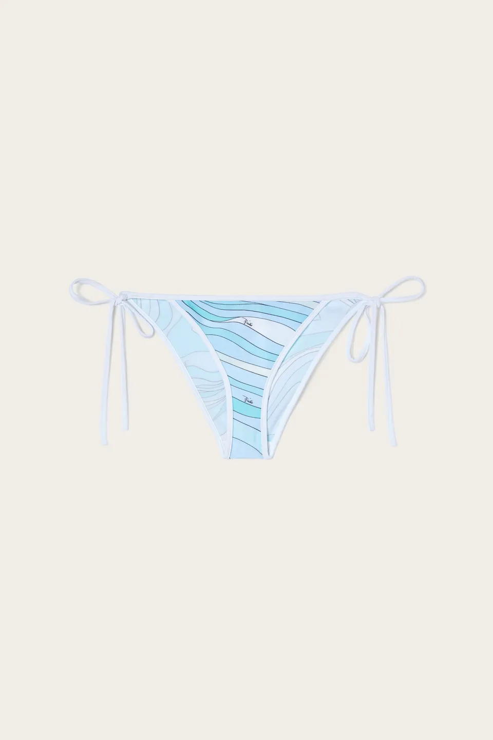 Emilio Pucci Bikini Slip Marmo bas de bikini aqua lycra