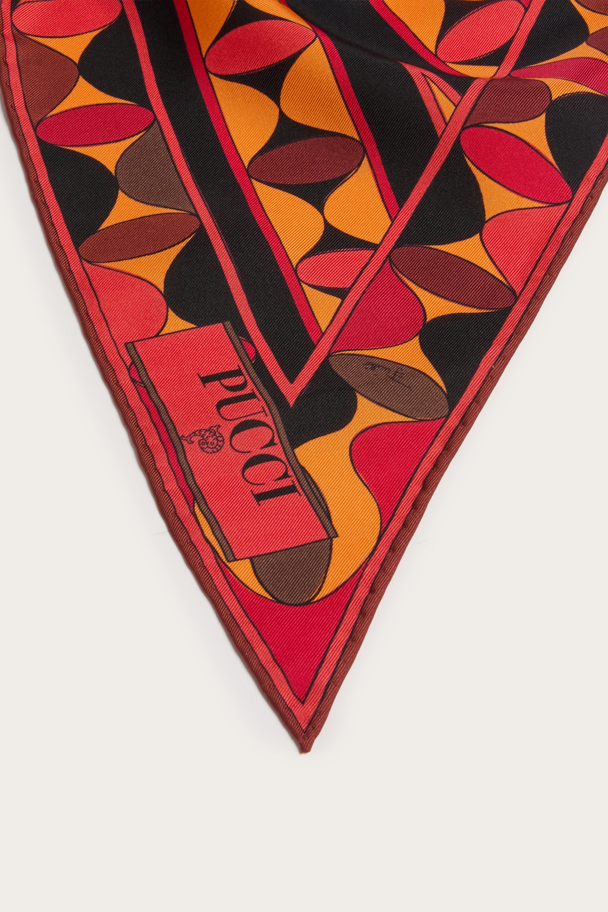 Emilio Pucci Manuba foulard soie orange black