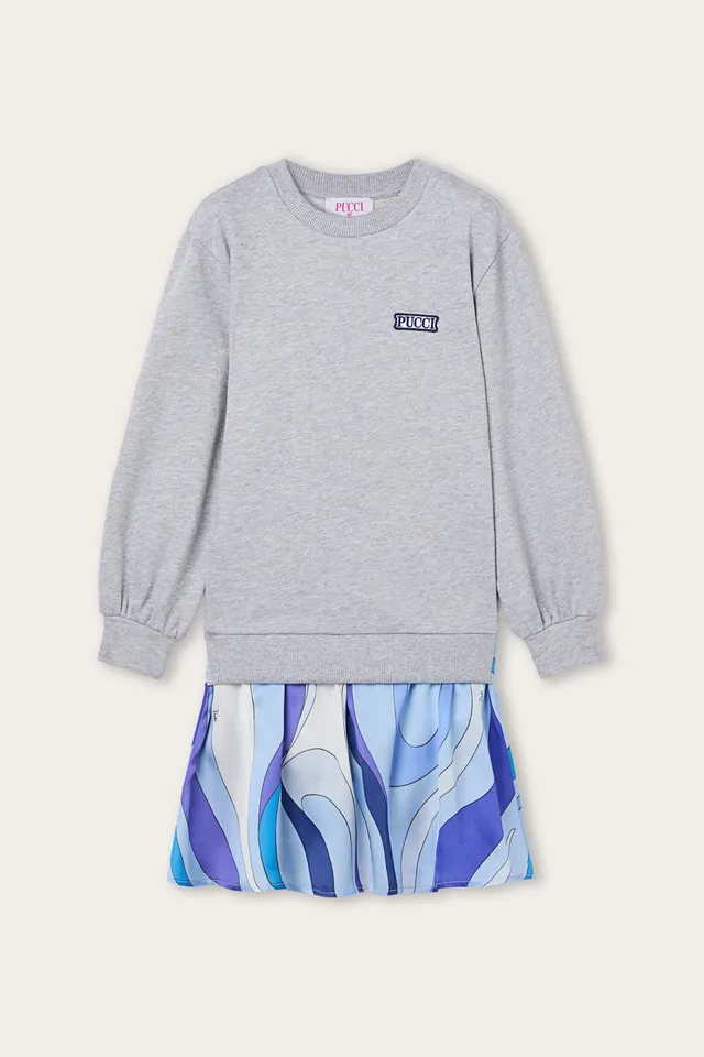Emilio Pucci Dresses robe sweat grigio jersey bio