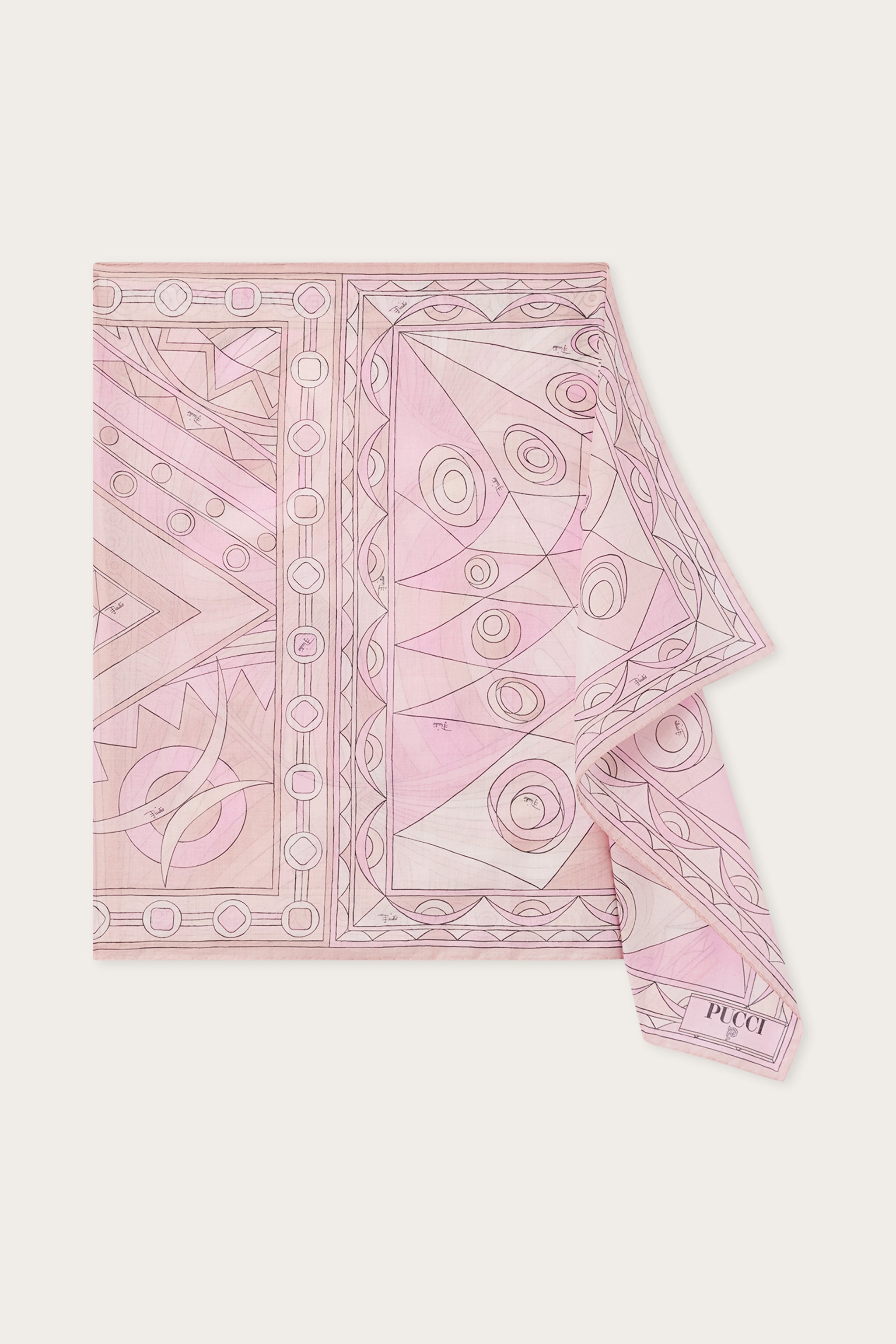 Emilio Pucci Sarong paréo coton rose nude 52x156