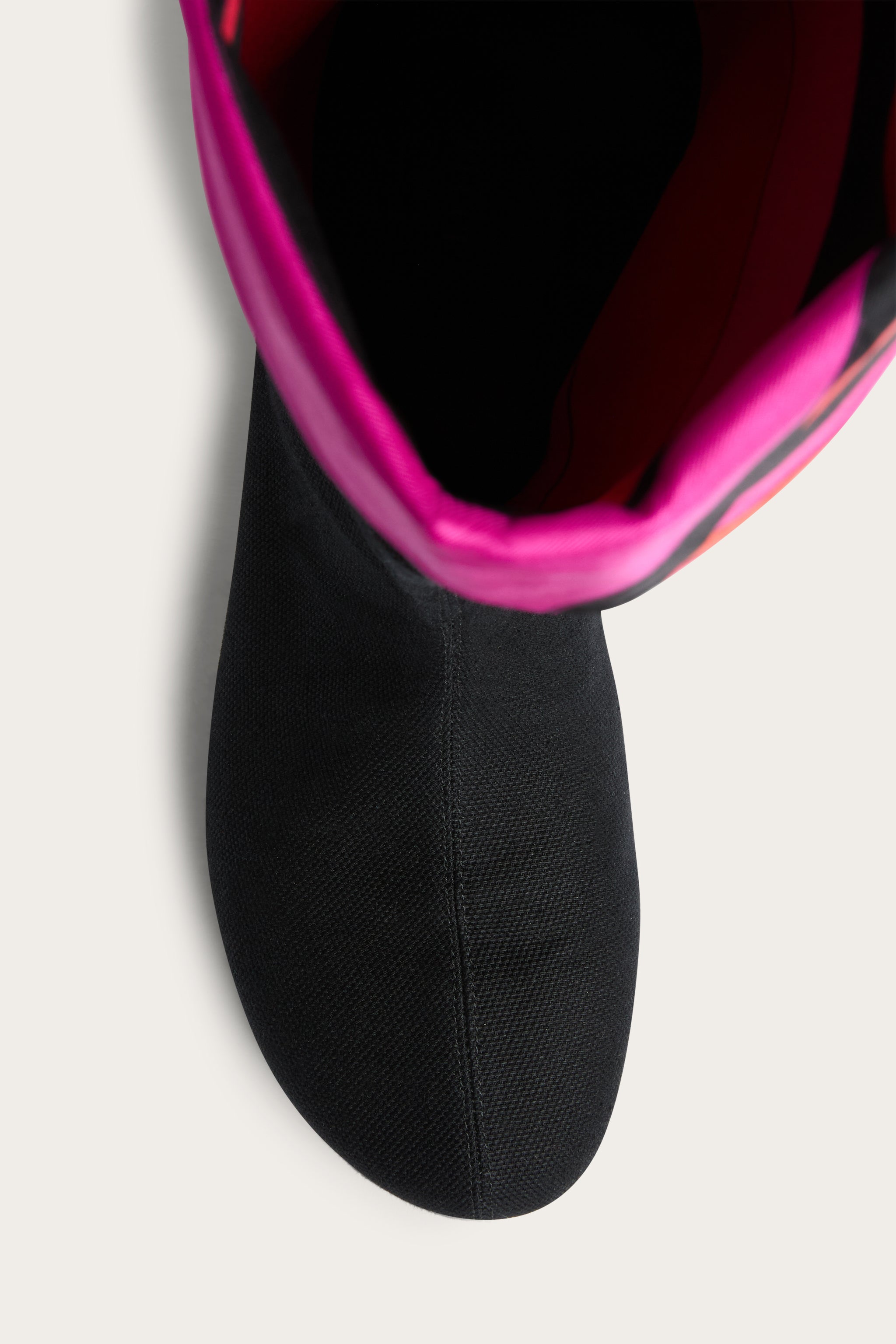 Emilio Pucci Bottes Noires Toile Cuir Femme 37-41