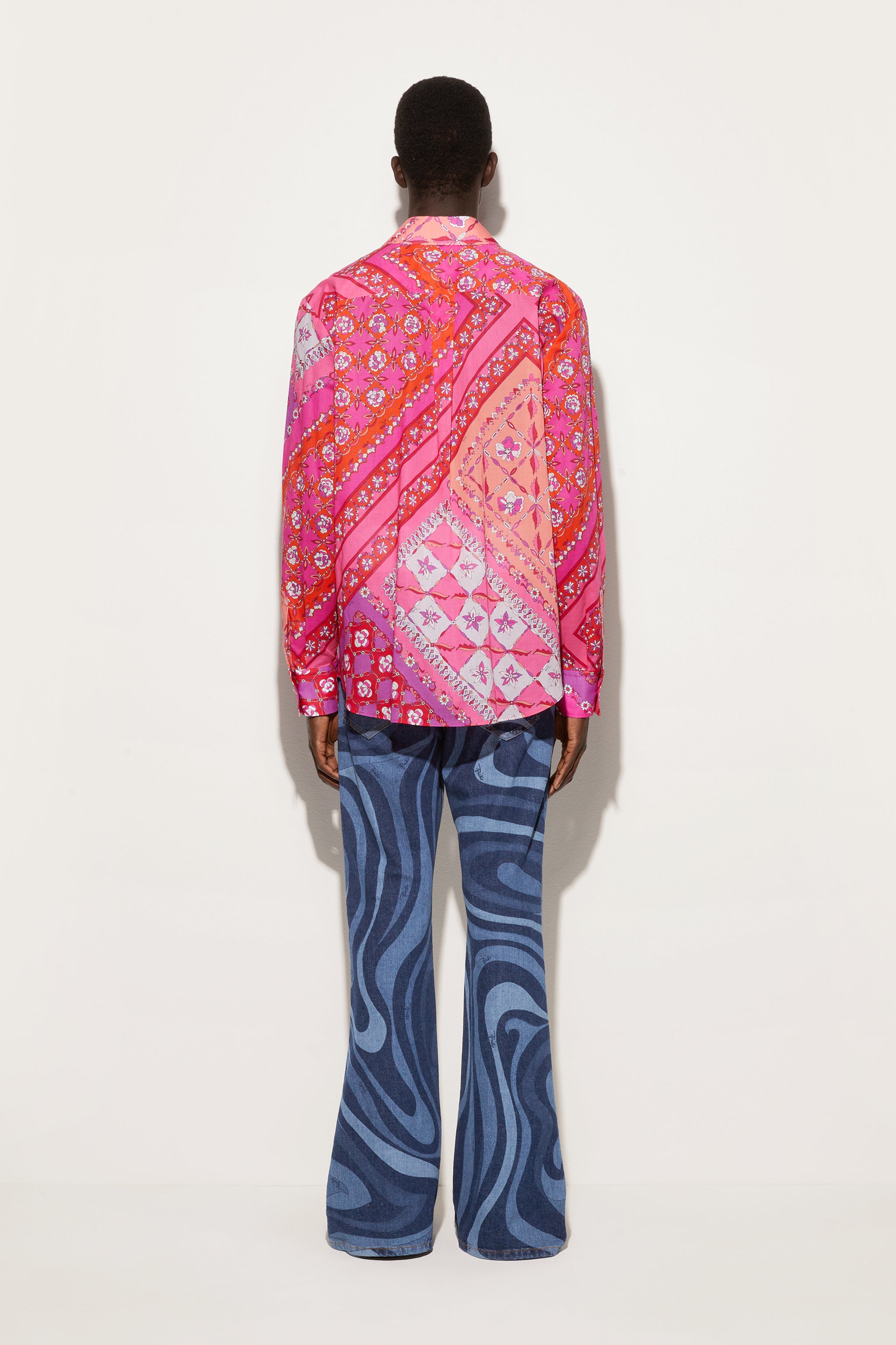Emilio Pucci Festa Chemise Oversize Coton Corail S