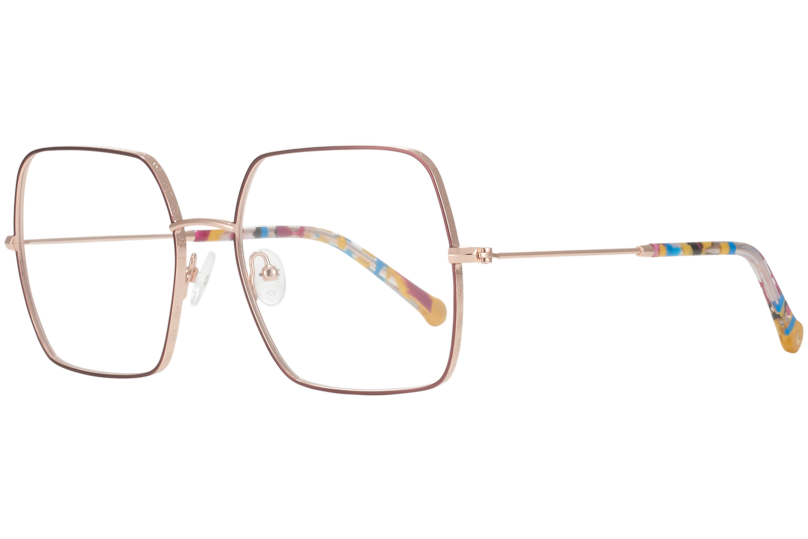Clémence & Margaux La Confidente lunettes de vue bordeaux hexagonale
