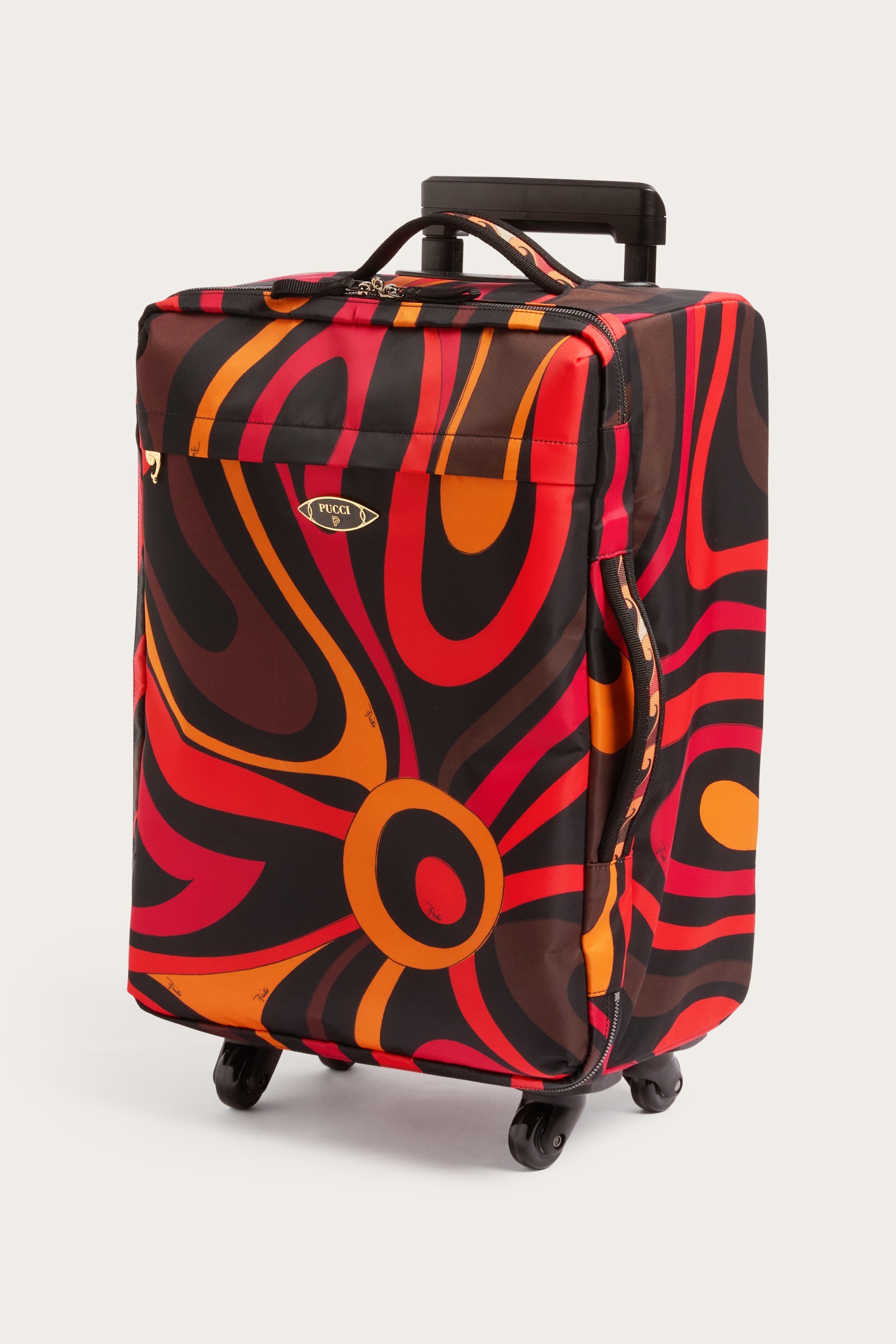 Emilio Pucci Marmo trolley cabine orange noir OS