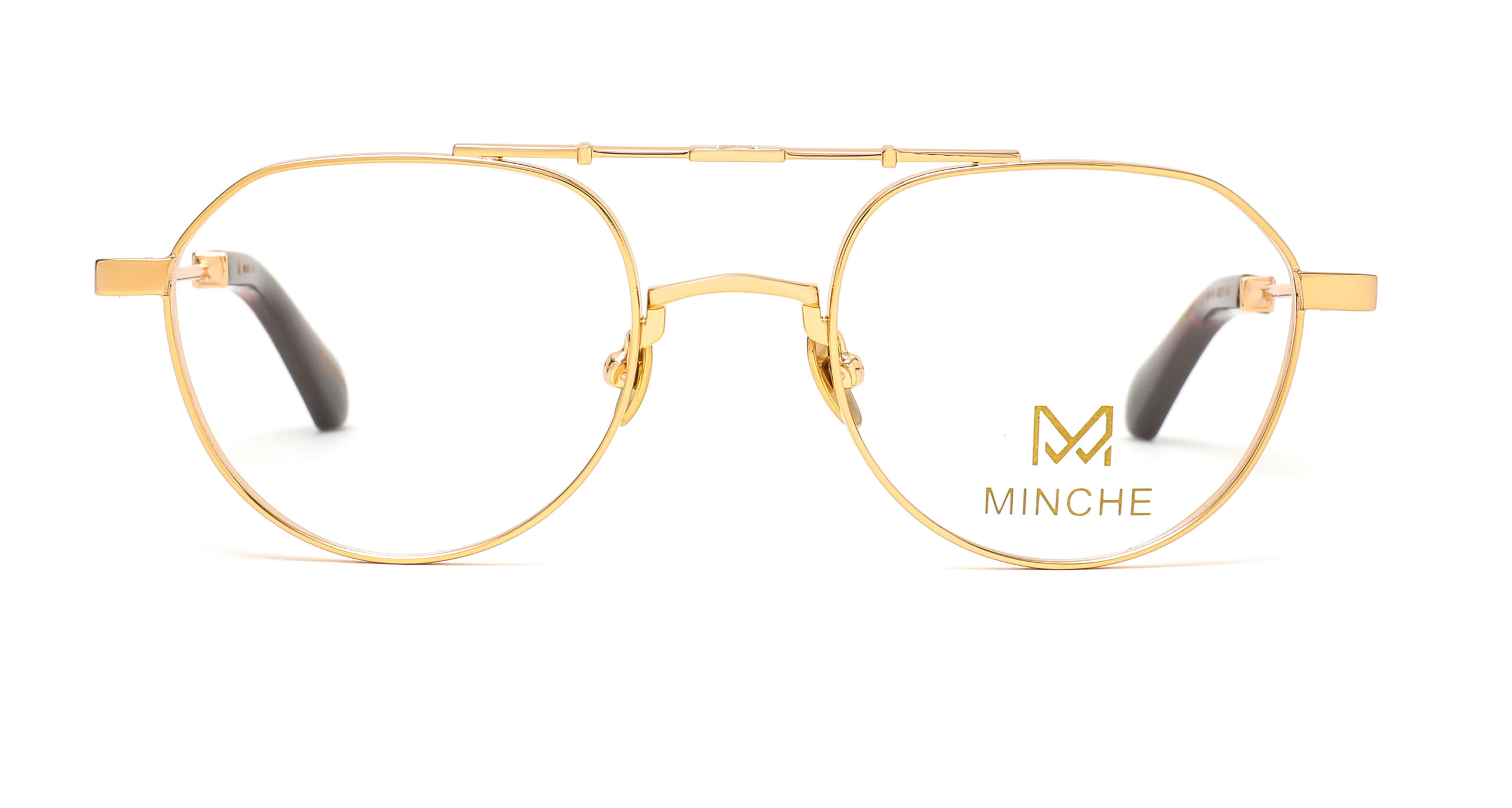 Minche Shun017 lunettes de vue ovale métal léger