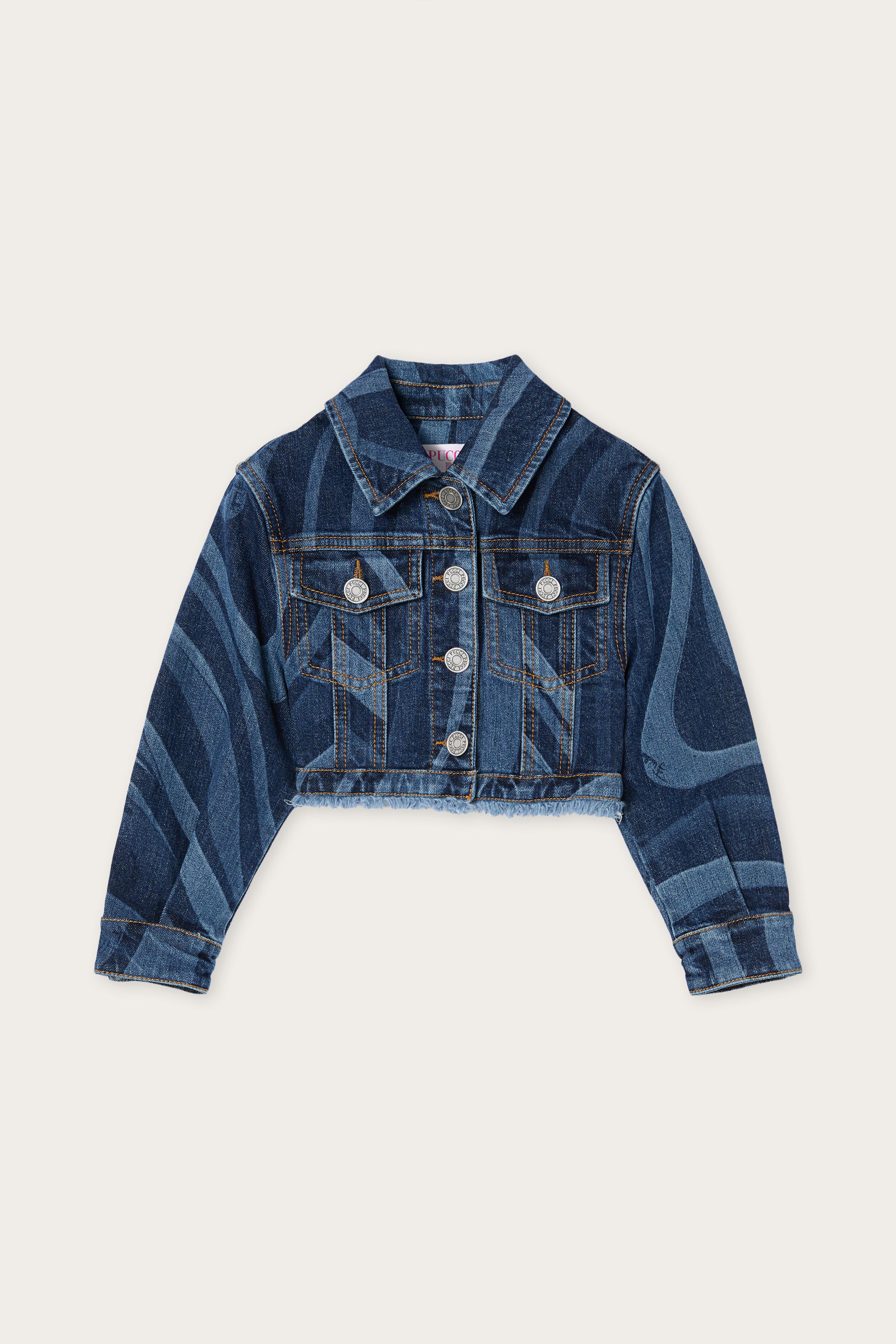 Emilio Pucci Jackets & Coats ZY2A37ZL384620 veste jean bleue marbre