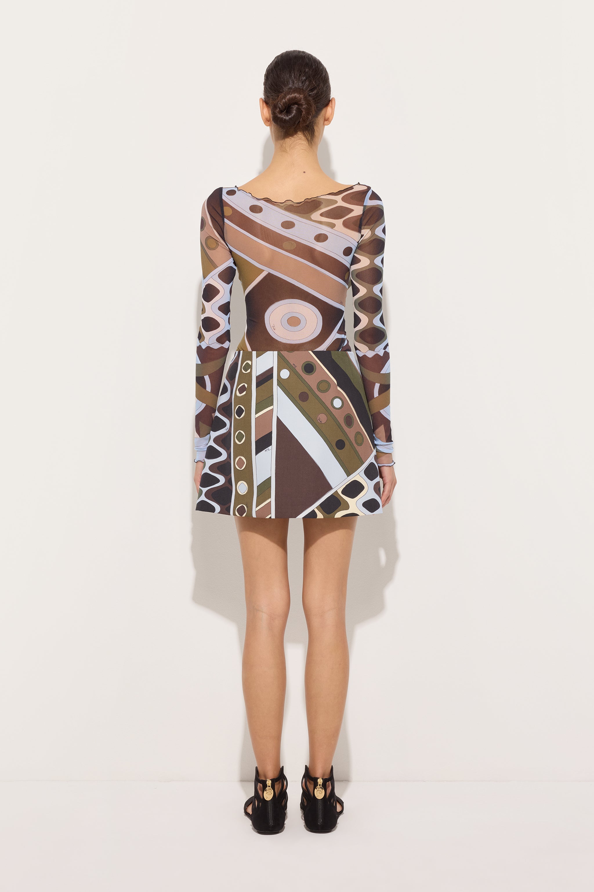 Emilio Pucci Tops Top Tulle Vivara Kaki Bleu 38