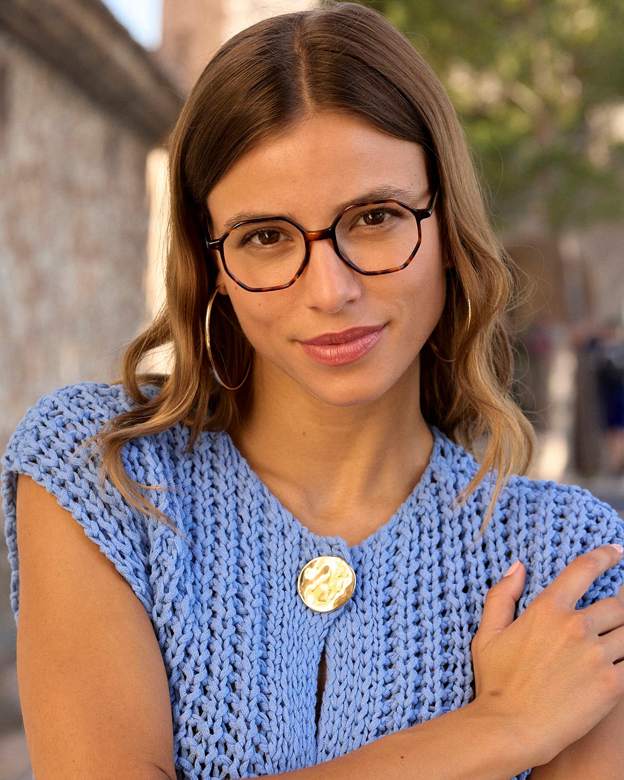 Clémence & Margaux La Pretty-Girl lunettes de vue taupe hexagonale