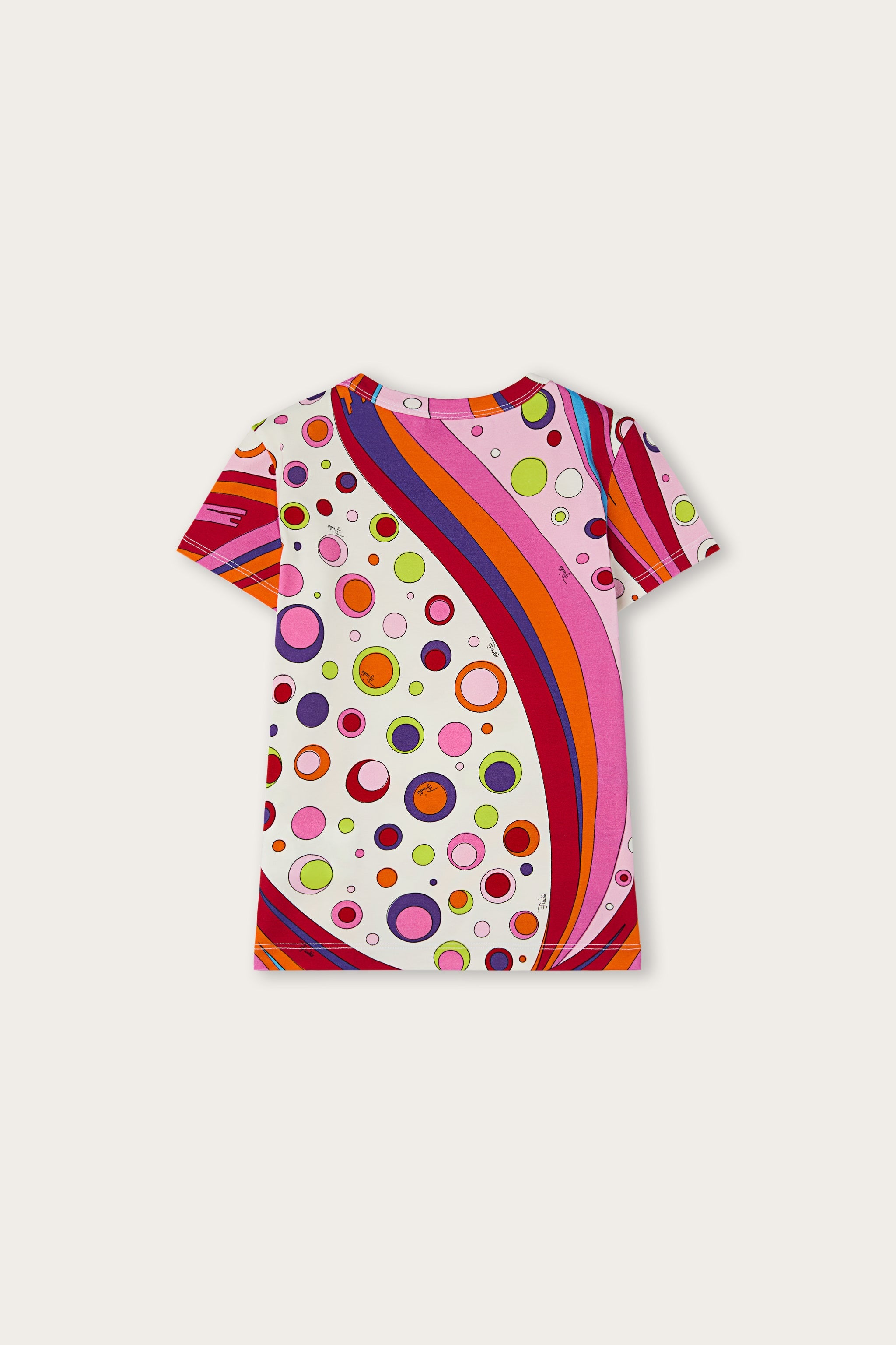 Emilio Pucci Junior T-Shirt Jersey Fontane Multicolore
