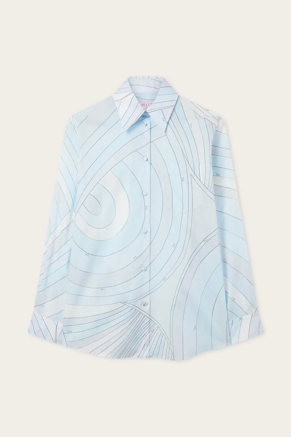 Emilio Pucci chemise Iride mousseline bleu clair
