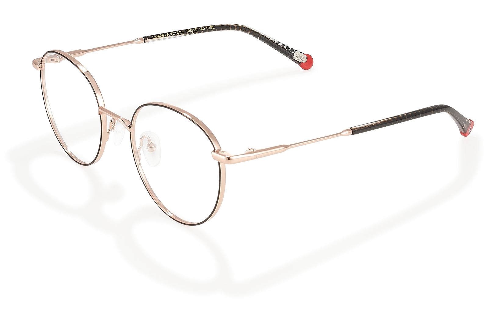 Clémence & Margaux La Young lunettes de vue effet python doré