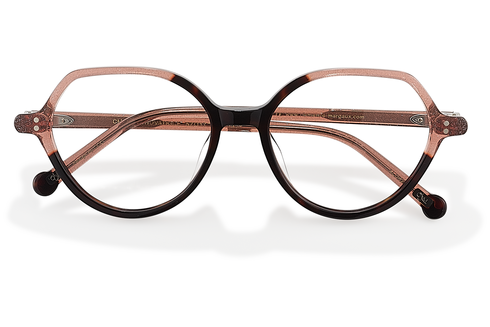 Clémence & Margaux La Novatrice lunettes de vue tonneau noir écaille