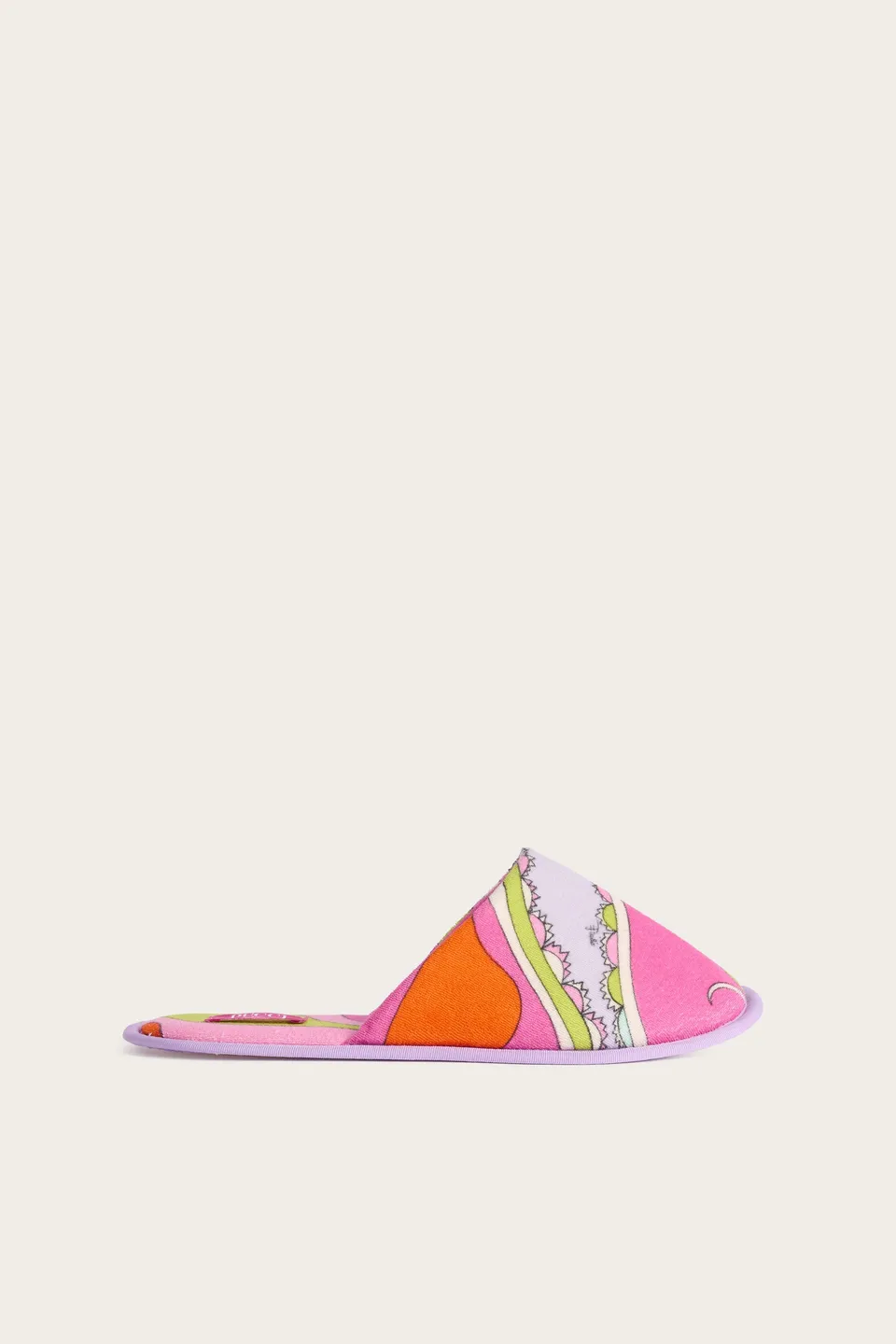 Emilio Pucci Orchidee pantoufles multicolore S coton