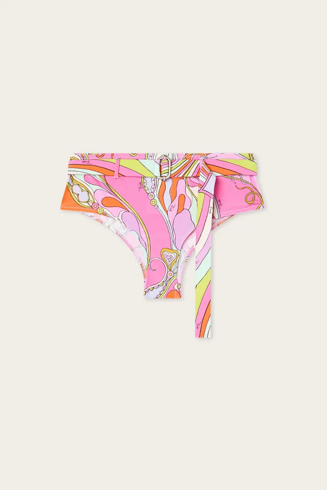 Emilio Pucci Slip Orchidee bas bikini multicolore Lycra