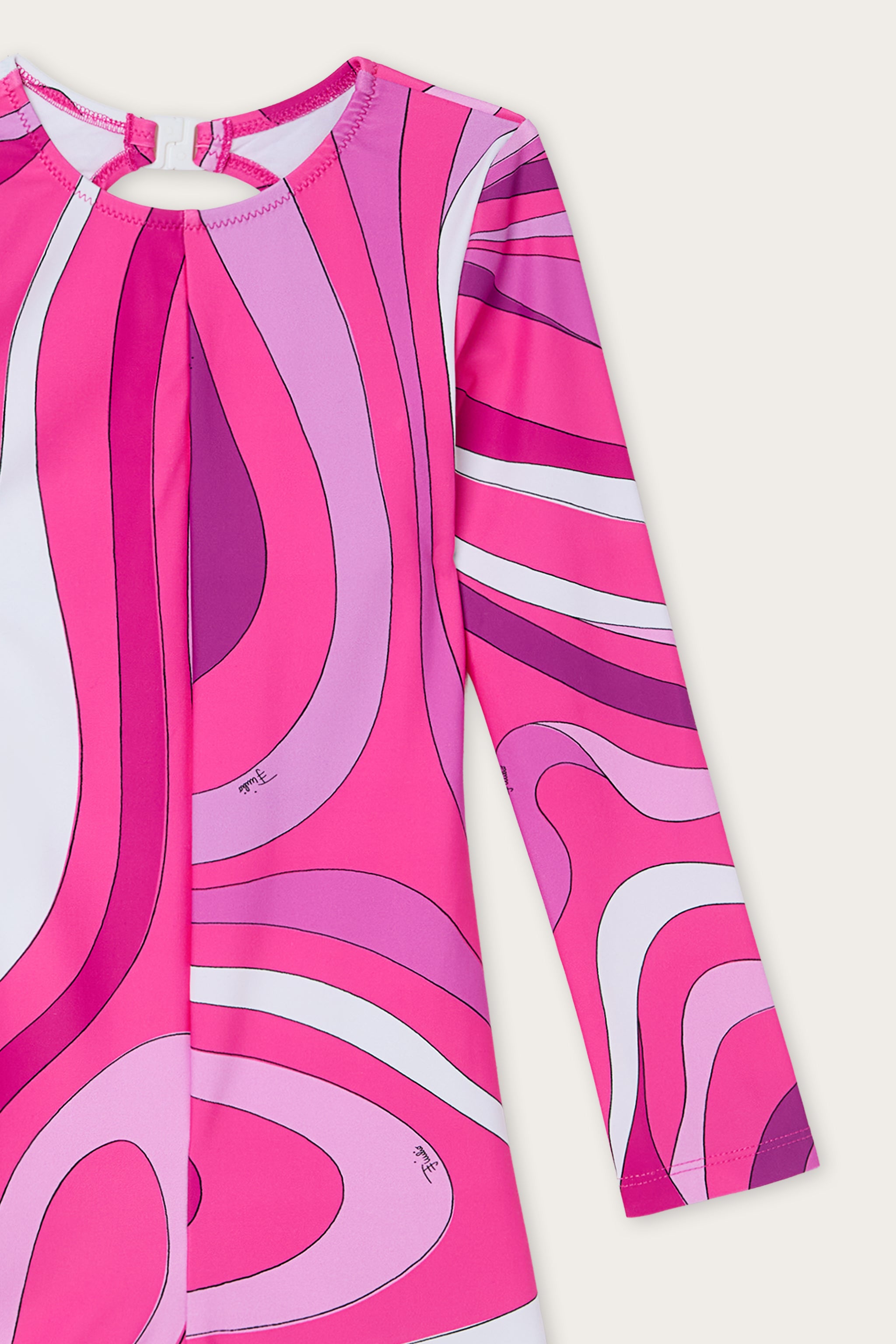 Emilio Pucci Marmo ZYCA29Z3747B57 Maillot fille Viola/Bianco