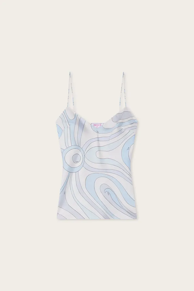 Emilio Pucci TOPS Top Soie Marmo top bleu clair