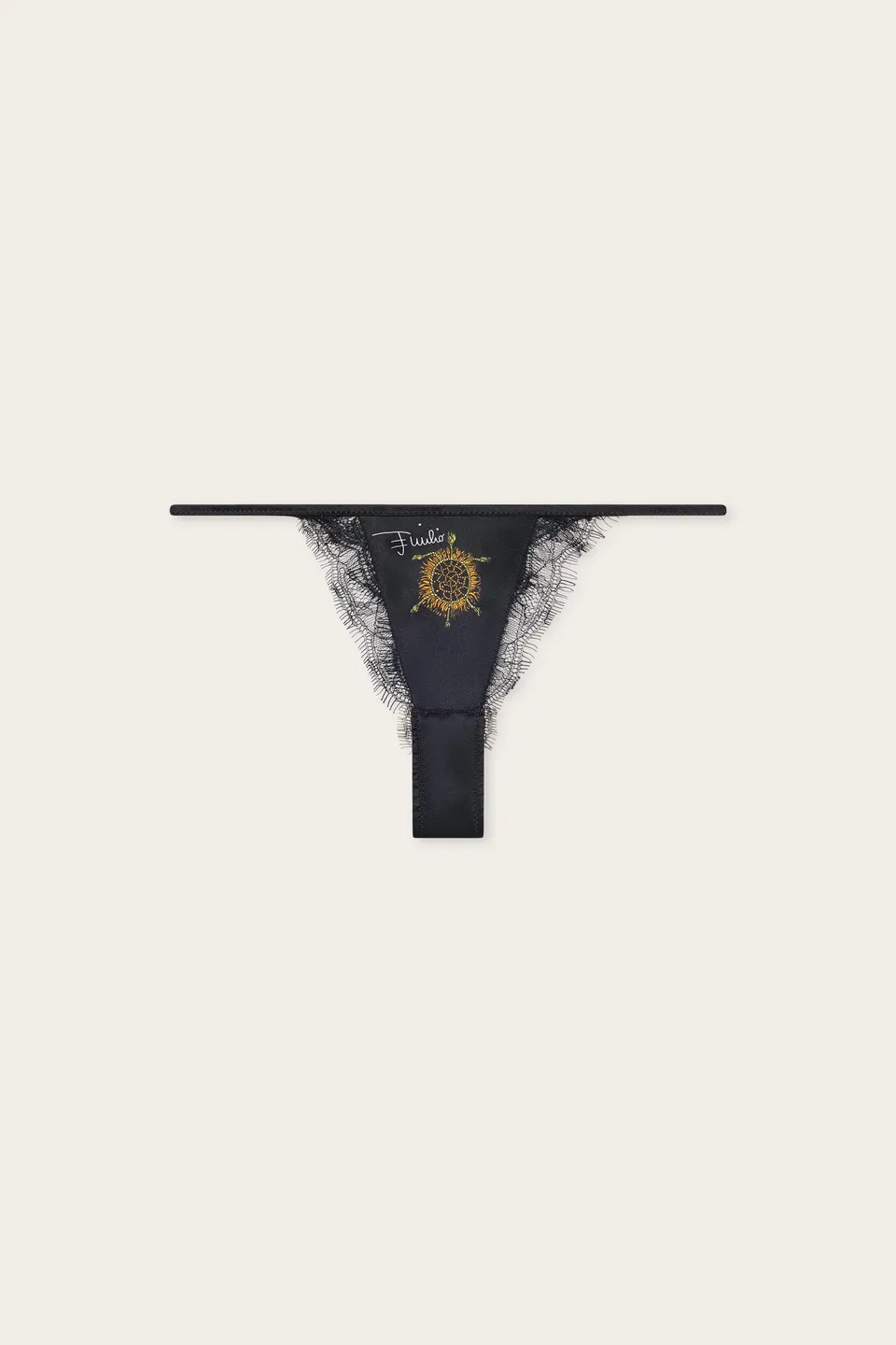 Emilio Pucci Tops Shirts tanga soie noir gold taille basse
