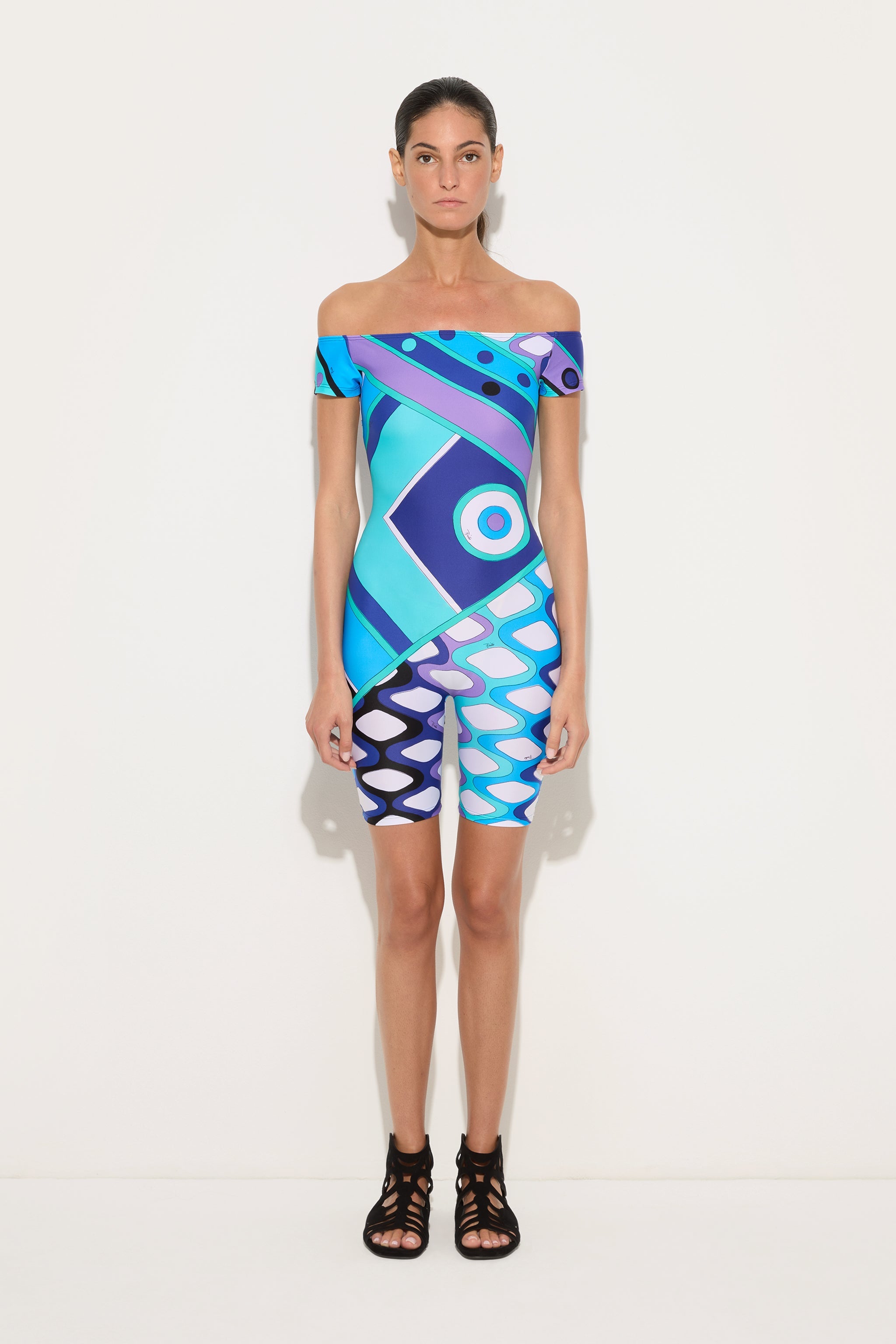 Emilio Pucci Vivara combinaison turquoise bleu XS-XL