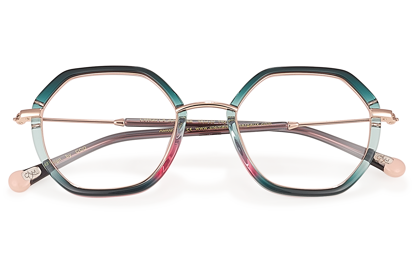 Clémence & Margaux La Joueuse lunettes de vue bleu hexagonale