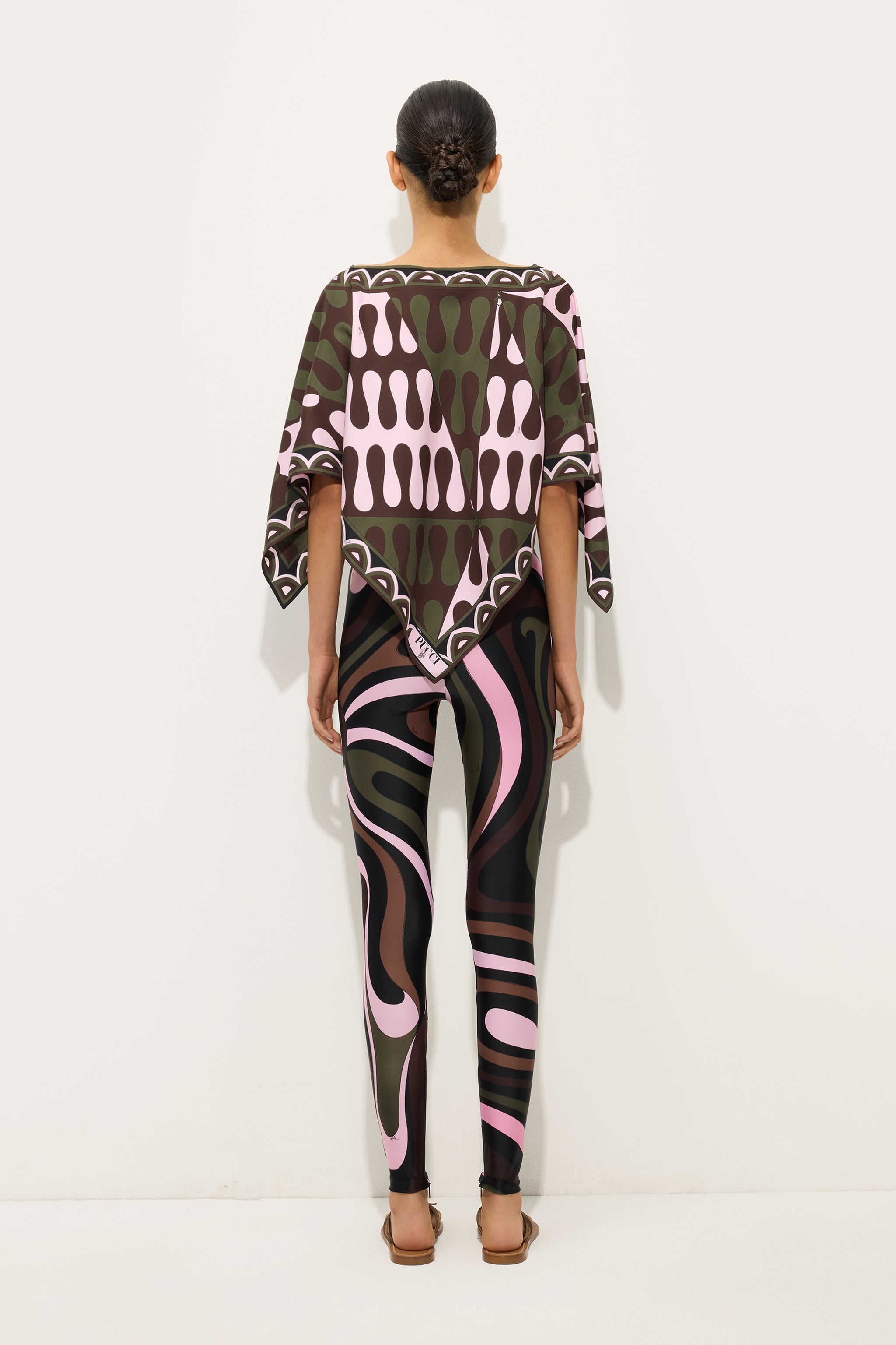 Emilio Pucci Marmo legging lycra kaki rose