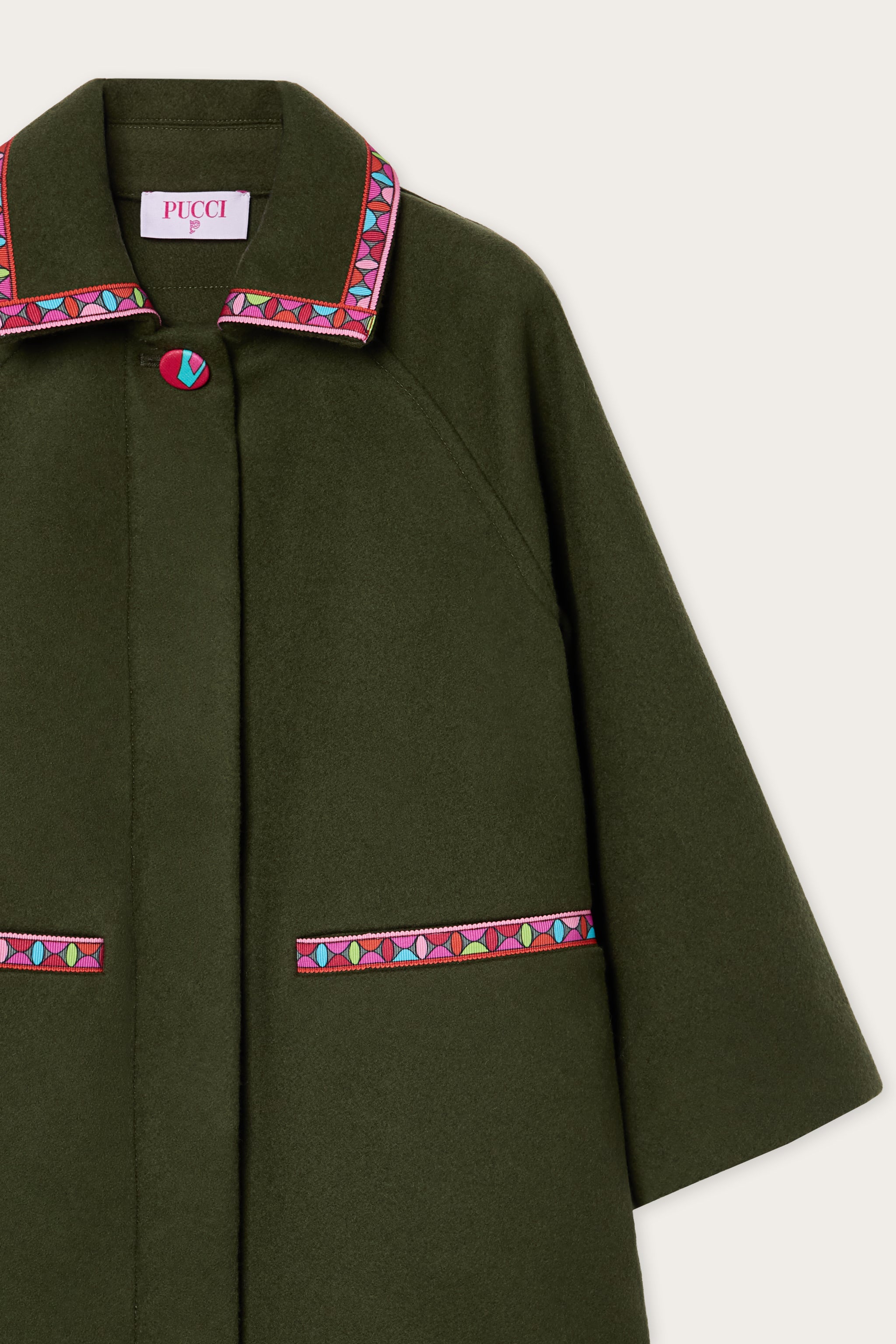 Emilio Pucci manteau laine vert forêt enfant
