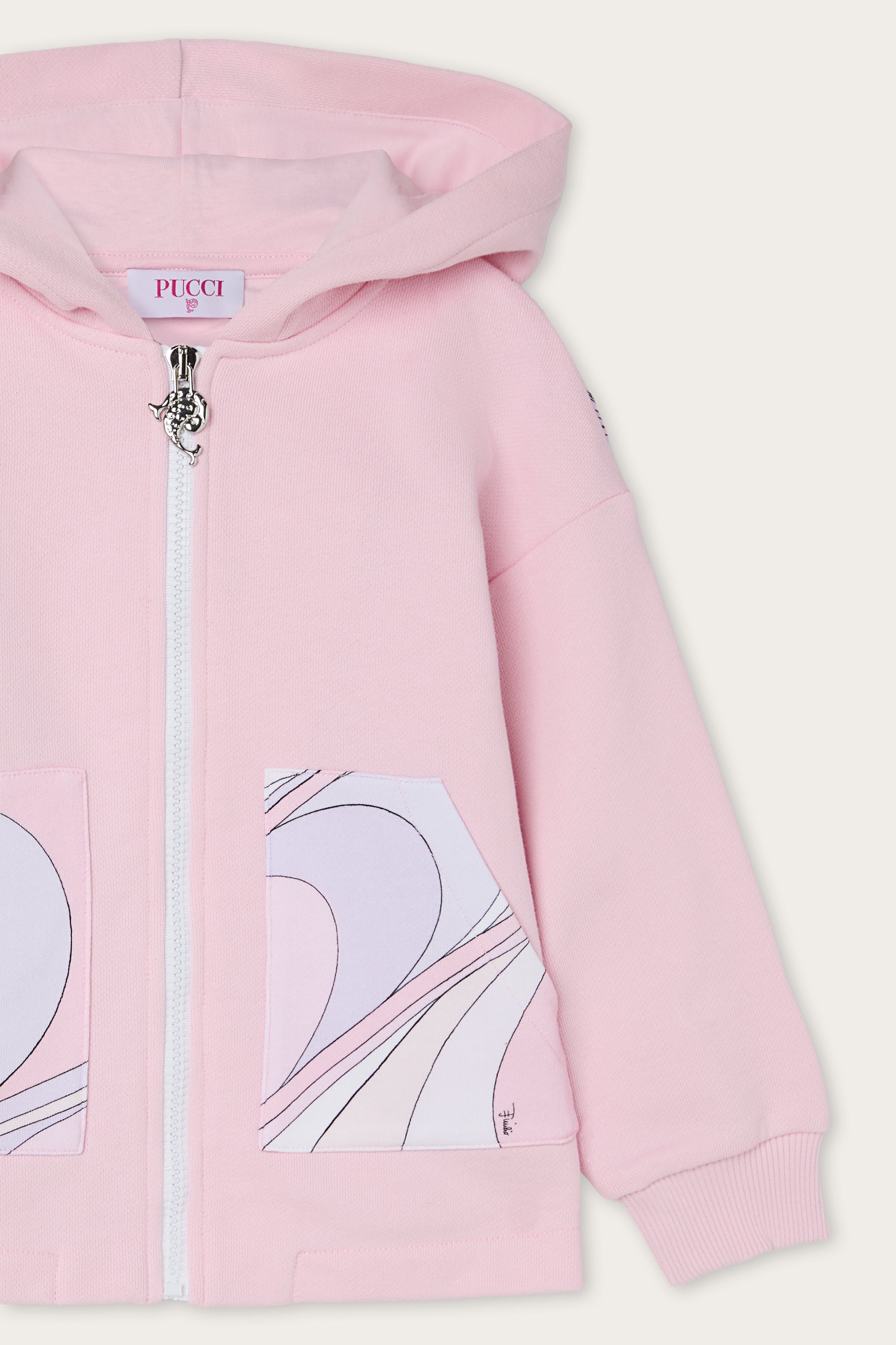 Emilio Pucci sweat enfant rose clair 8Y coton bio