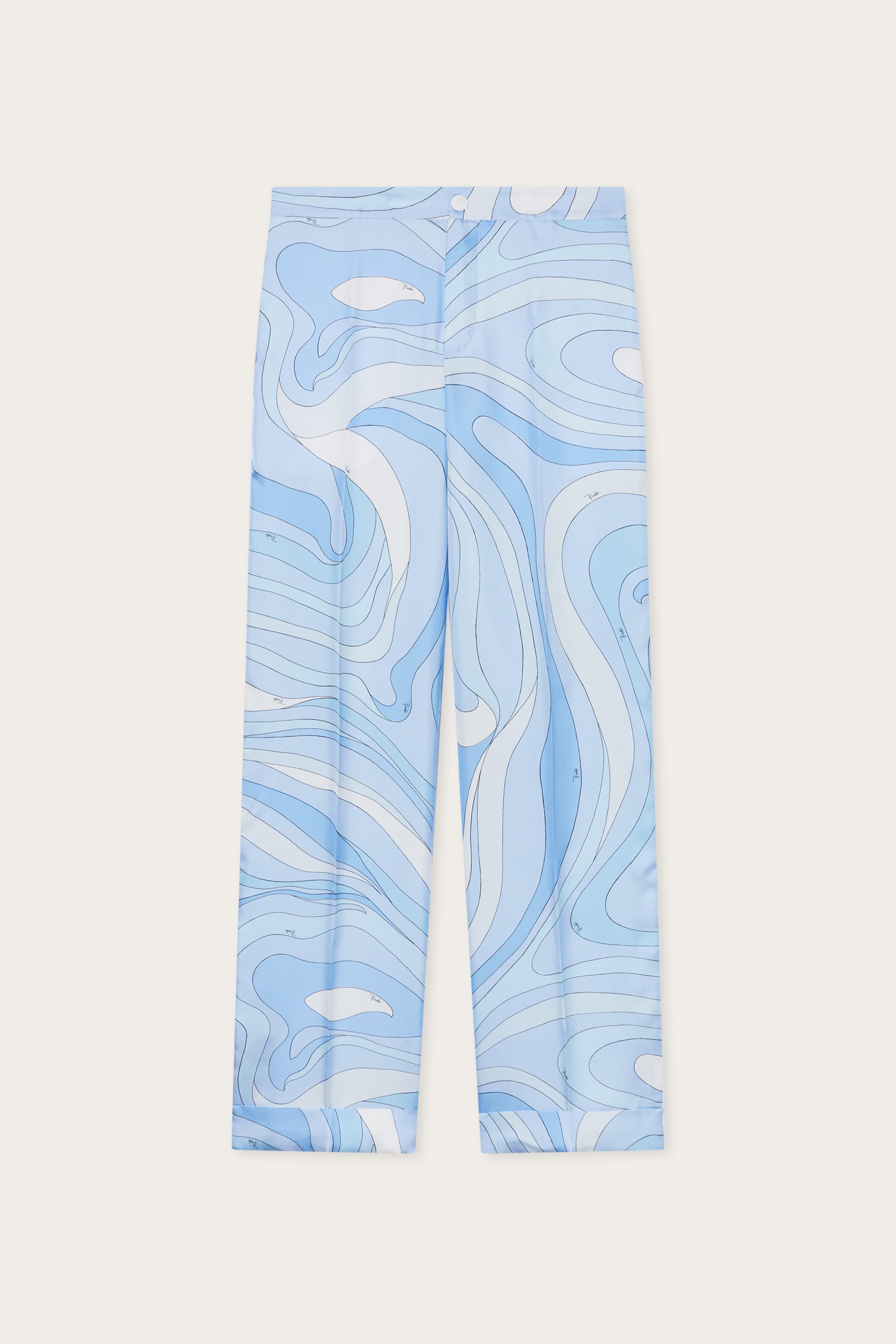 Emilio Pucci Pantaloni Marmo pantalon bleu clair