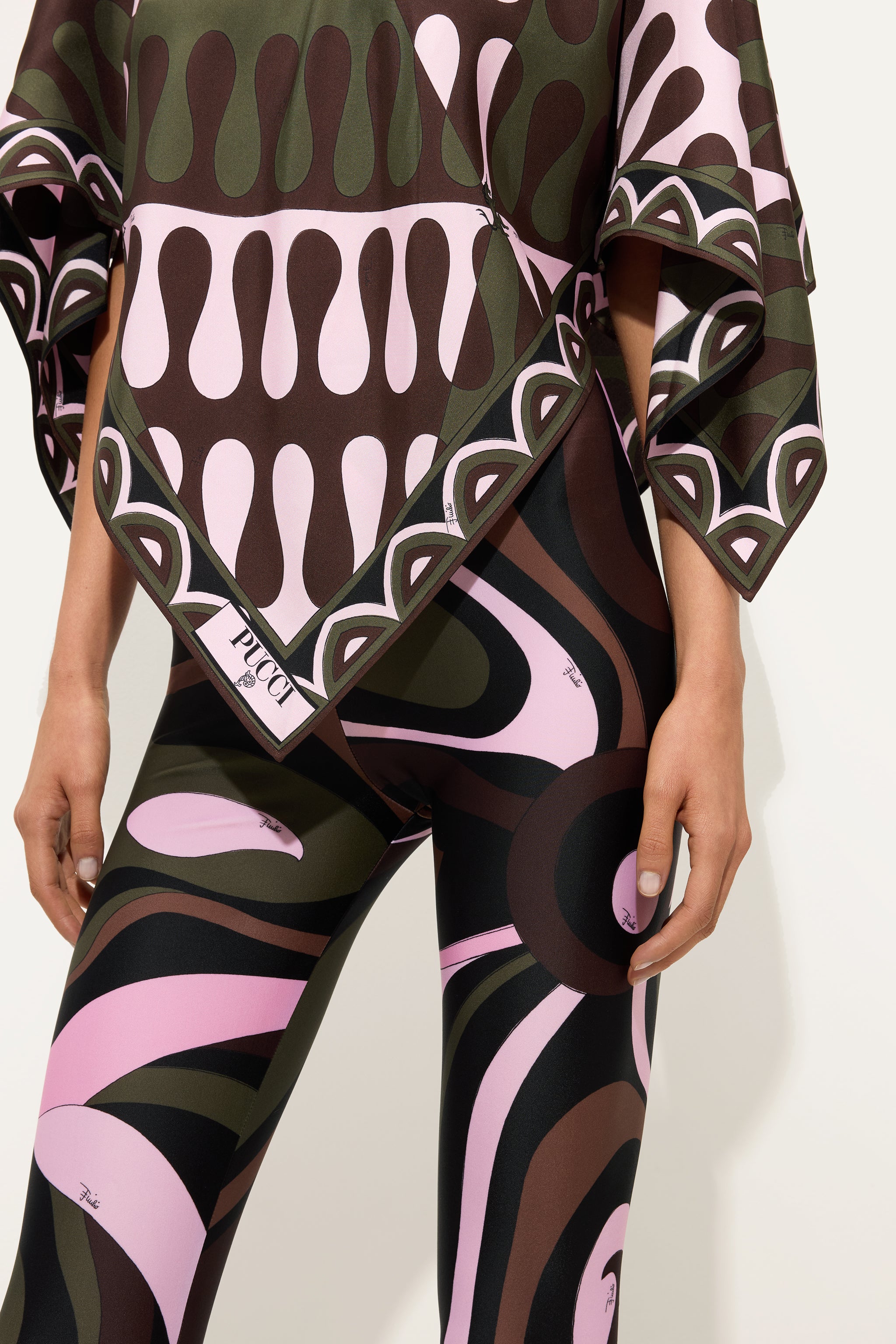 Emilio Pucci Marmo legging lycra kaki rose