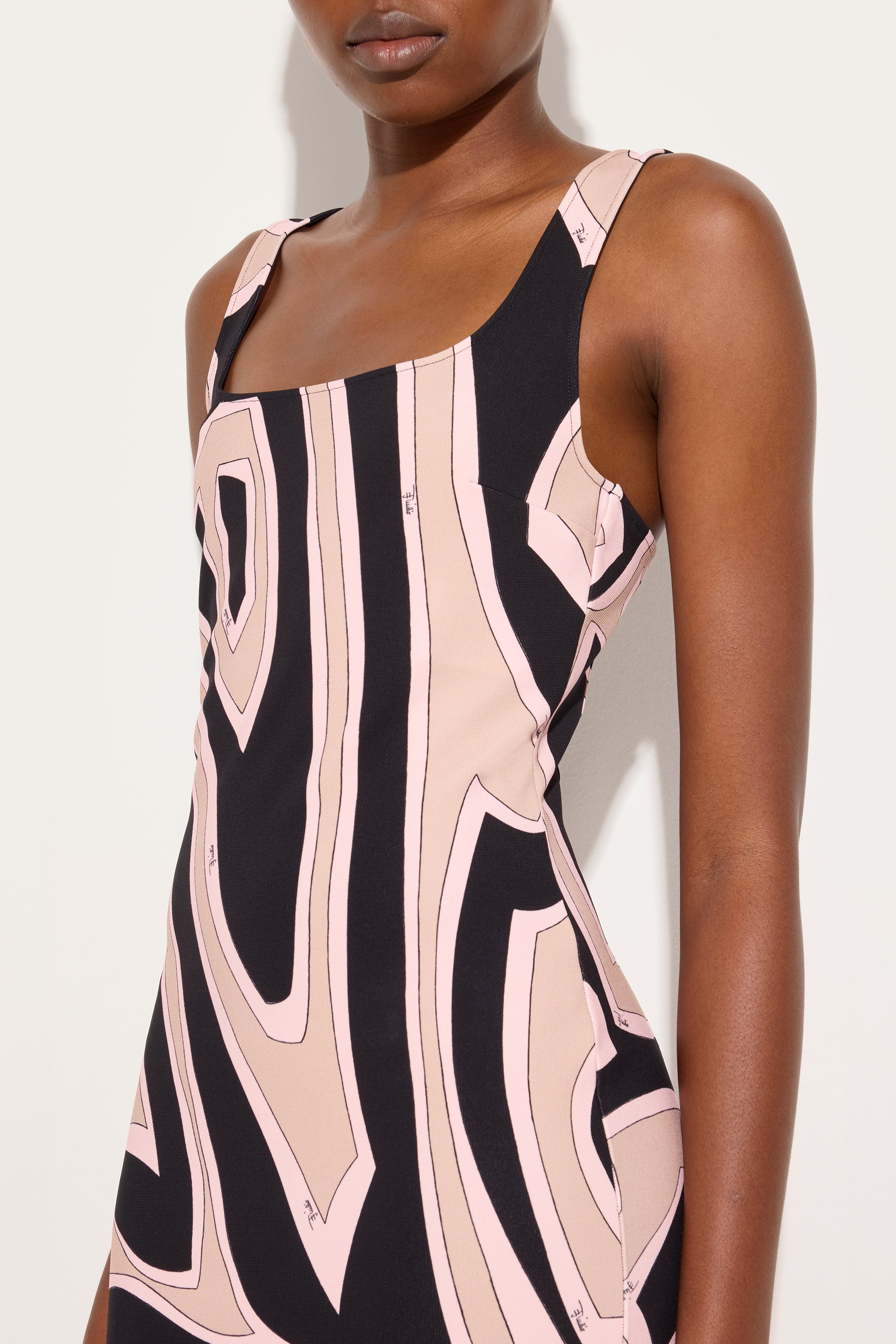 Emilio Pucci Abito in Stampa Labirinto robe nude jersey