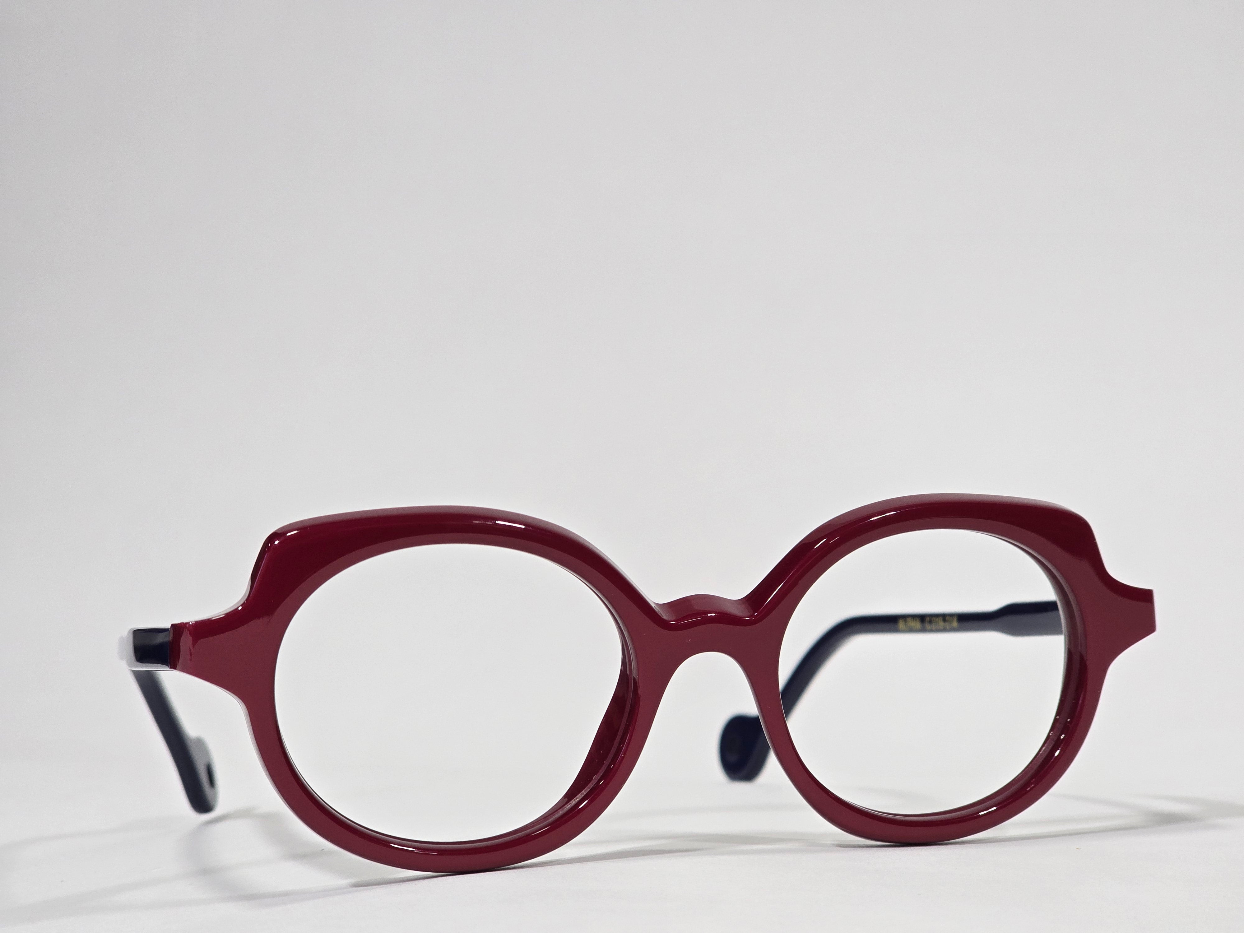 Xavier Derome Alpha C219 monture ronde bordeaux