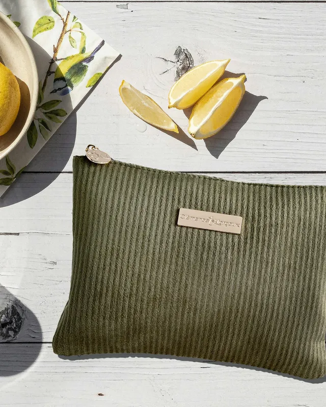 Clémence & Margaux Pochettes pochette Olive étui lunettes souple