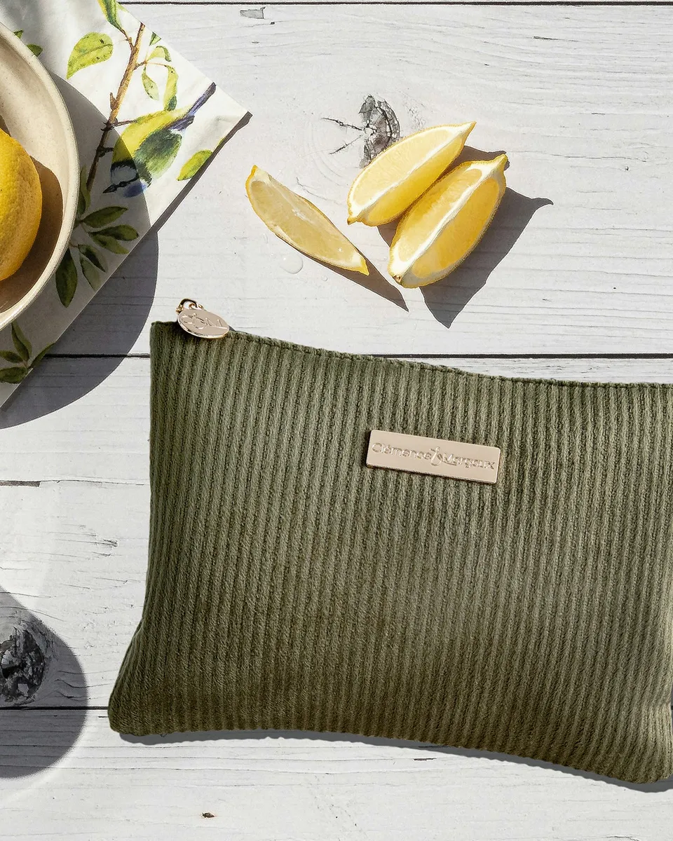 Clémence & Margaux Pochettes pochette Olive étui lunettes souple