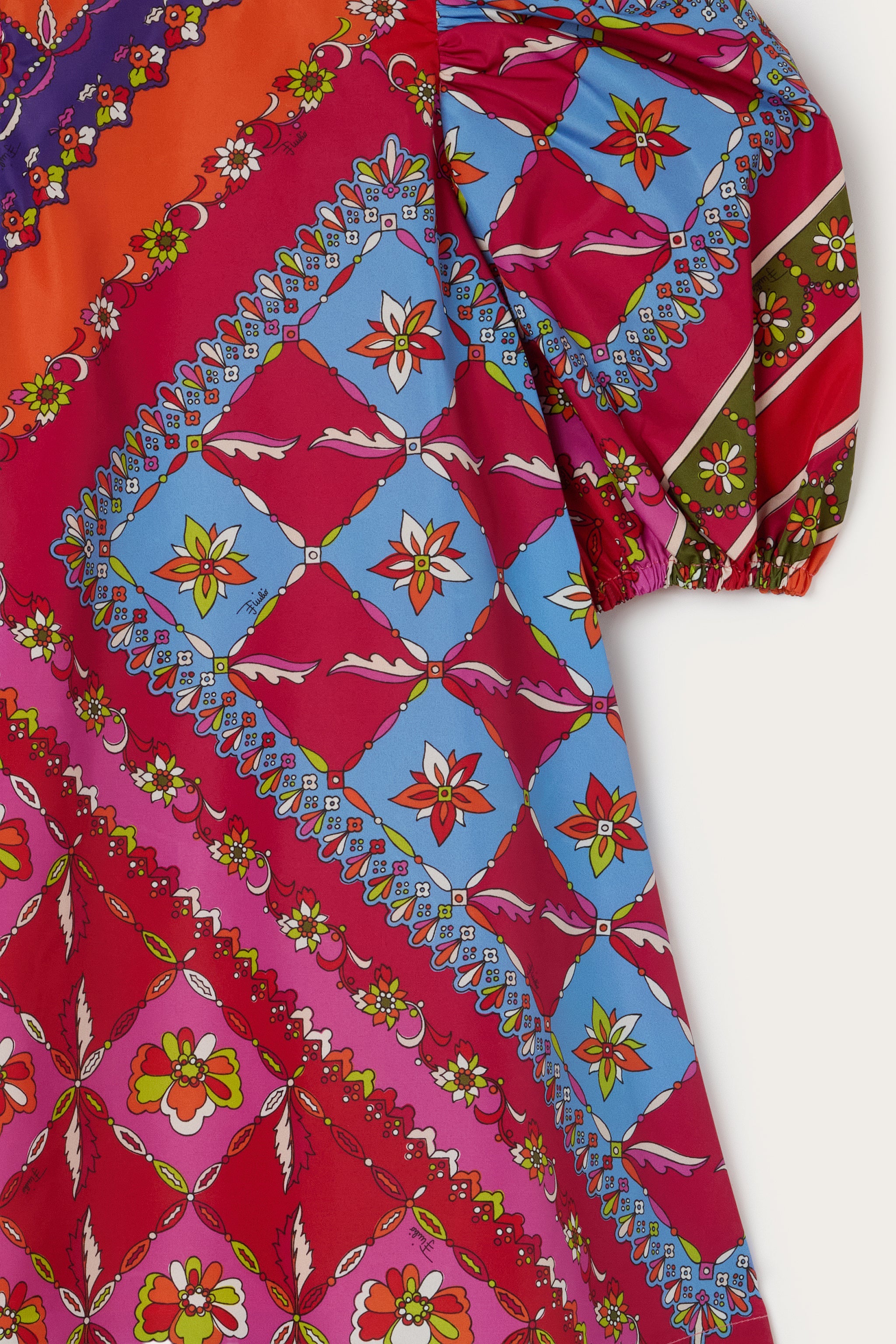 Emilio Pucci 2-14 YEARS Festa robe fille multicolore taffetas