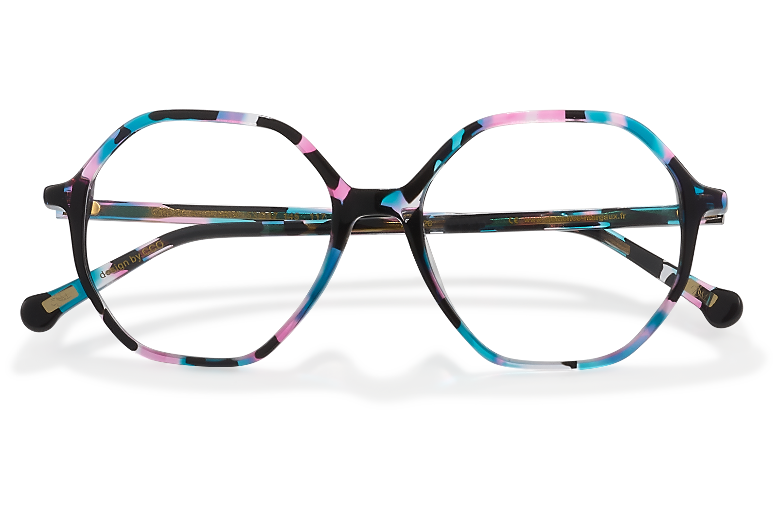 Clémence & Margaux Allegria lunettes de vue Moucheté hexagonal