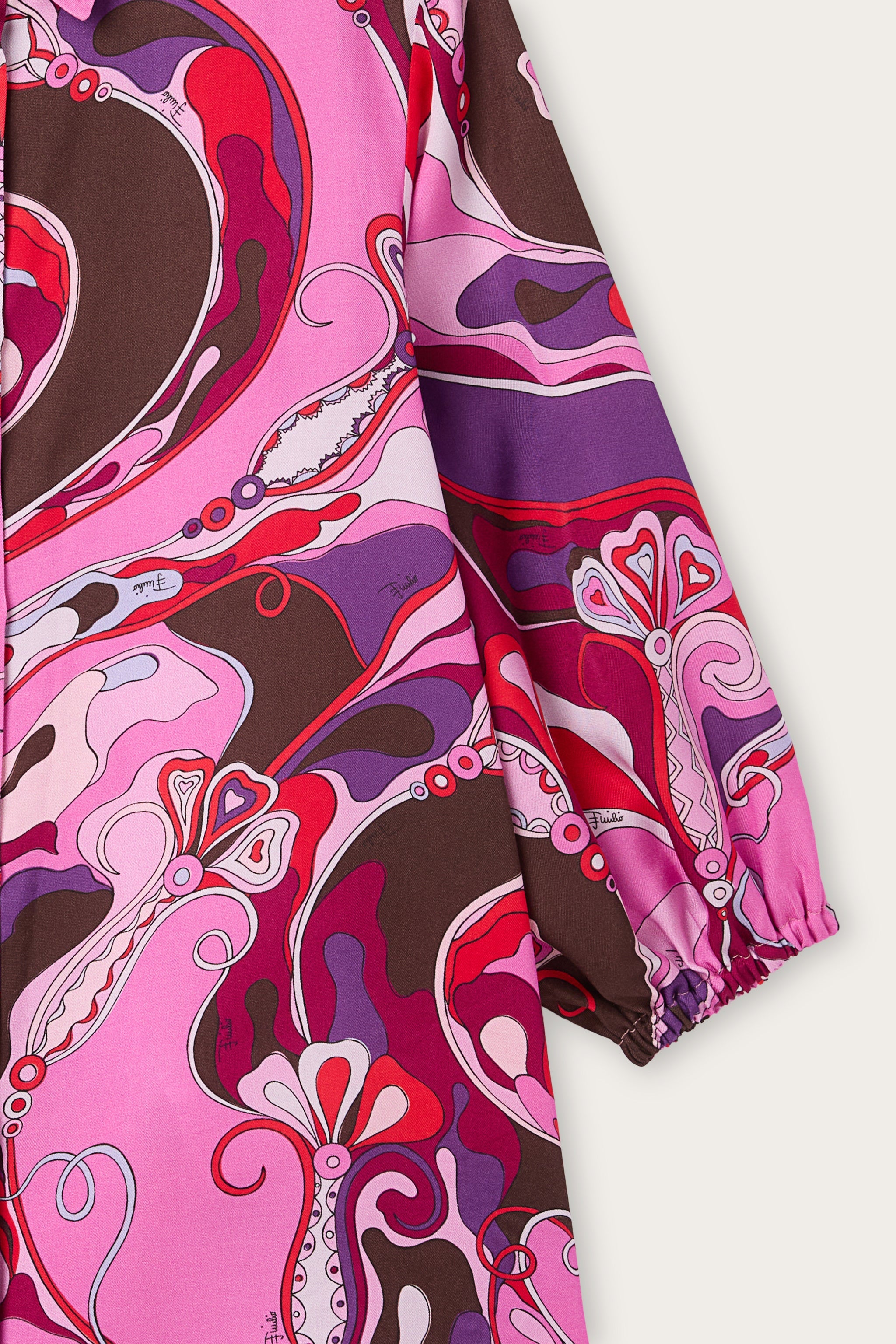 Emilio Pucci Abito Chemisier Orchidee robe fuxia rosso