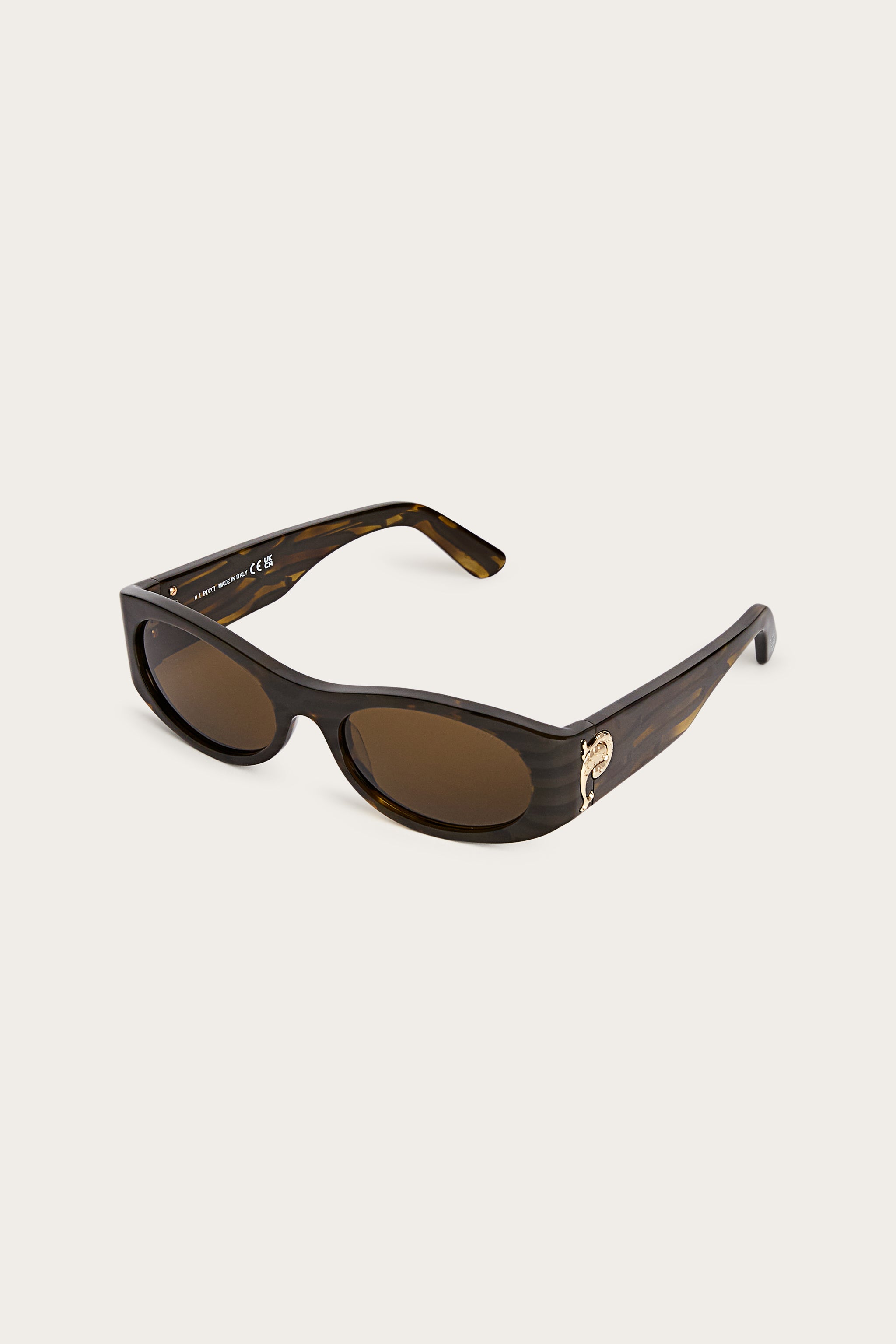 Emilio Pucci lunettes de soleil ovales havana marron