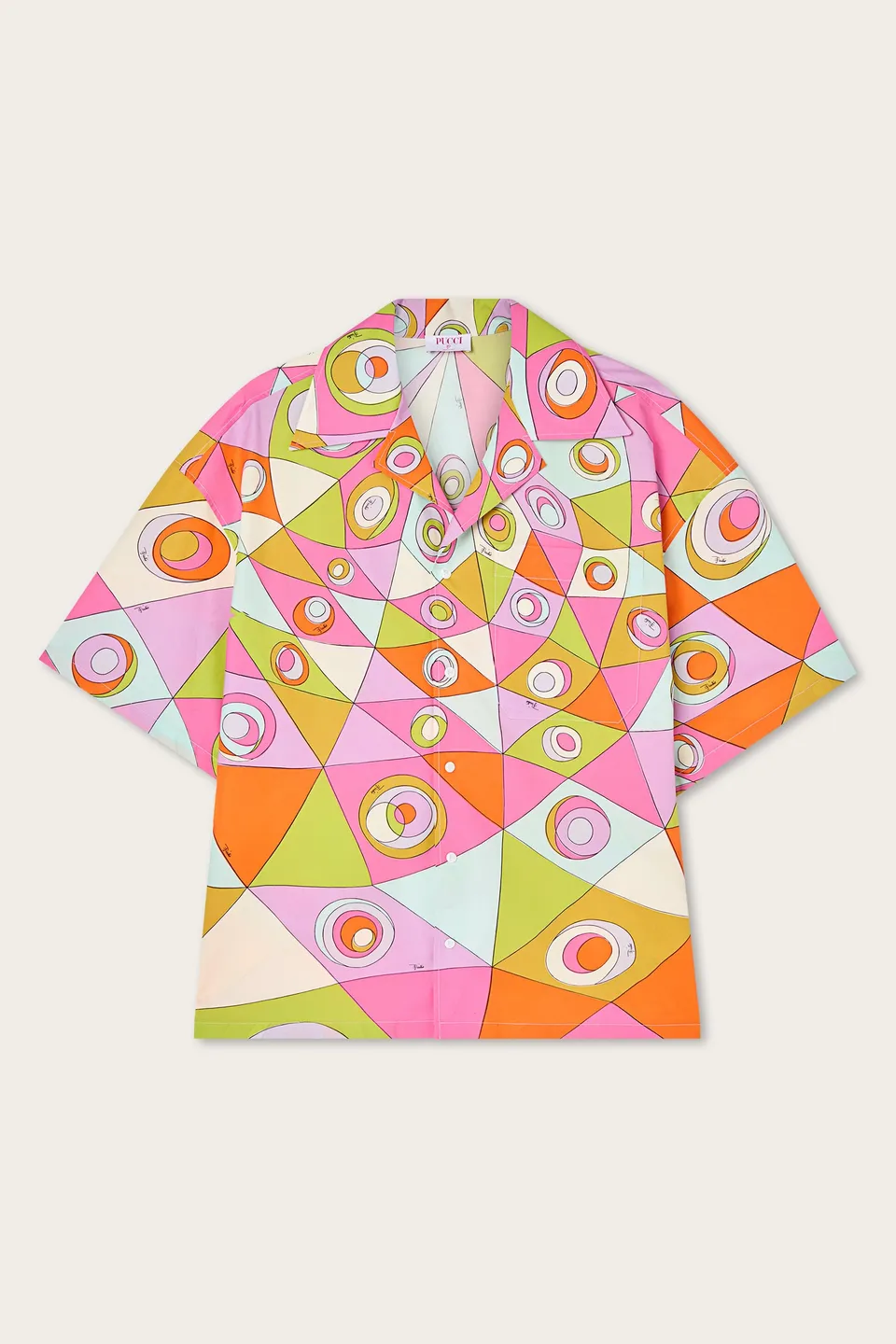 Emilio Pucci Camicia Bowling chemise coton multicolore