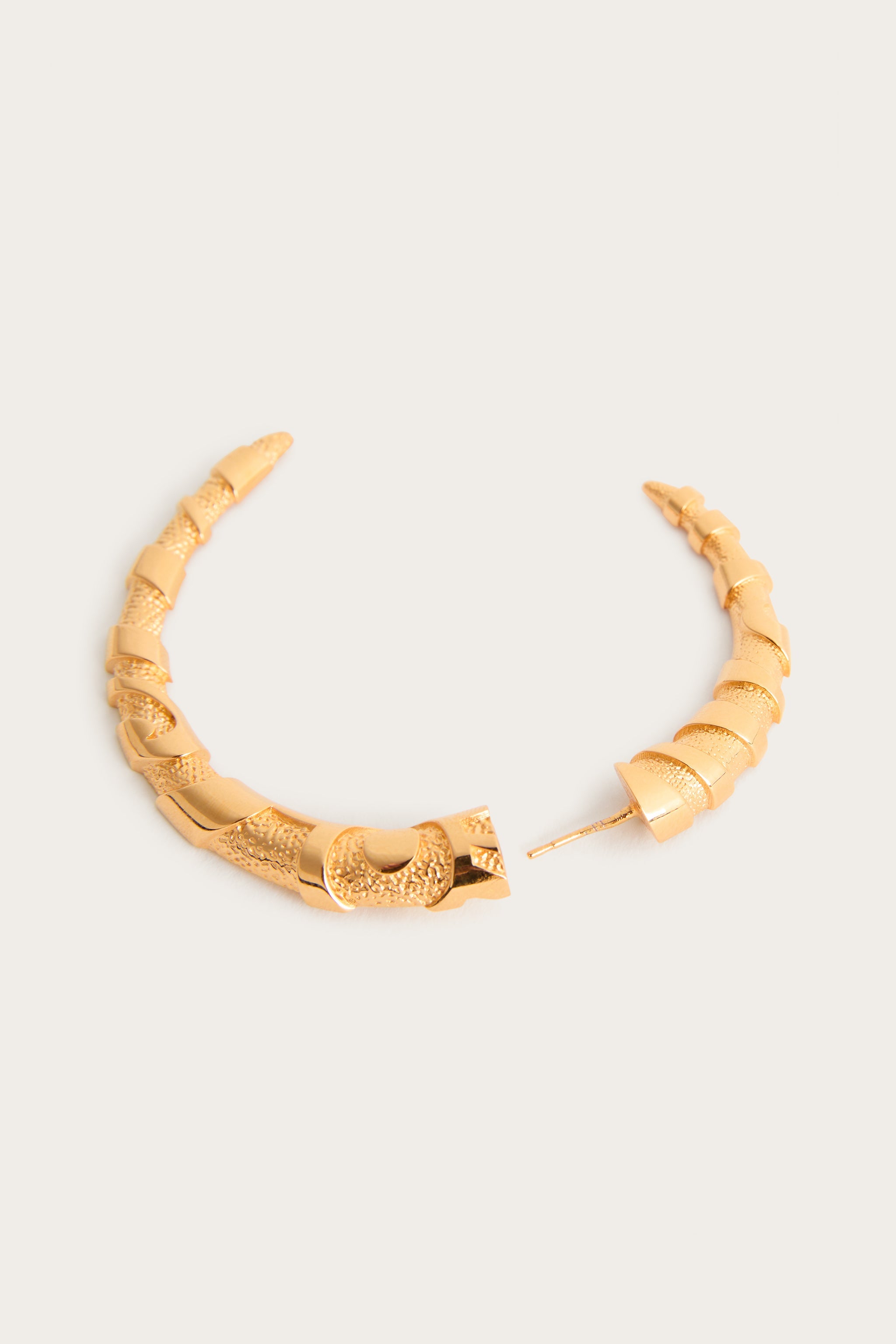 Emilio Pucci Corno Boucle Oreille gold effet marbre
