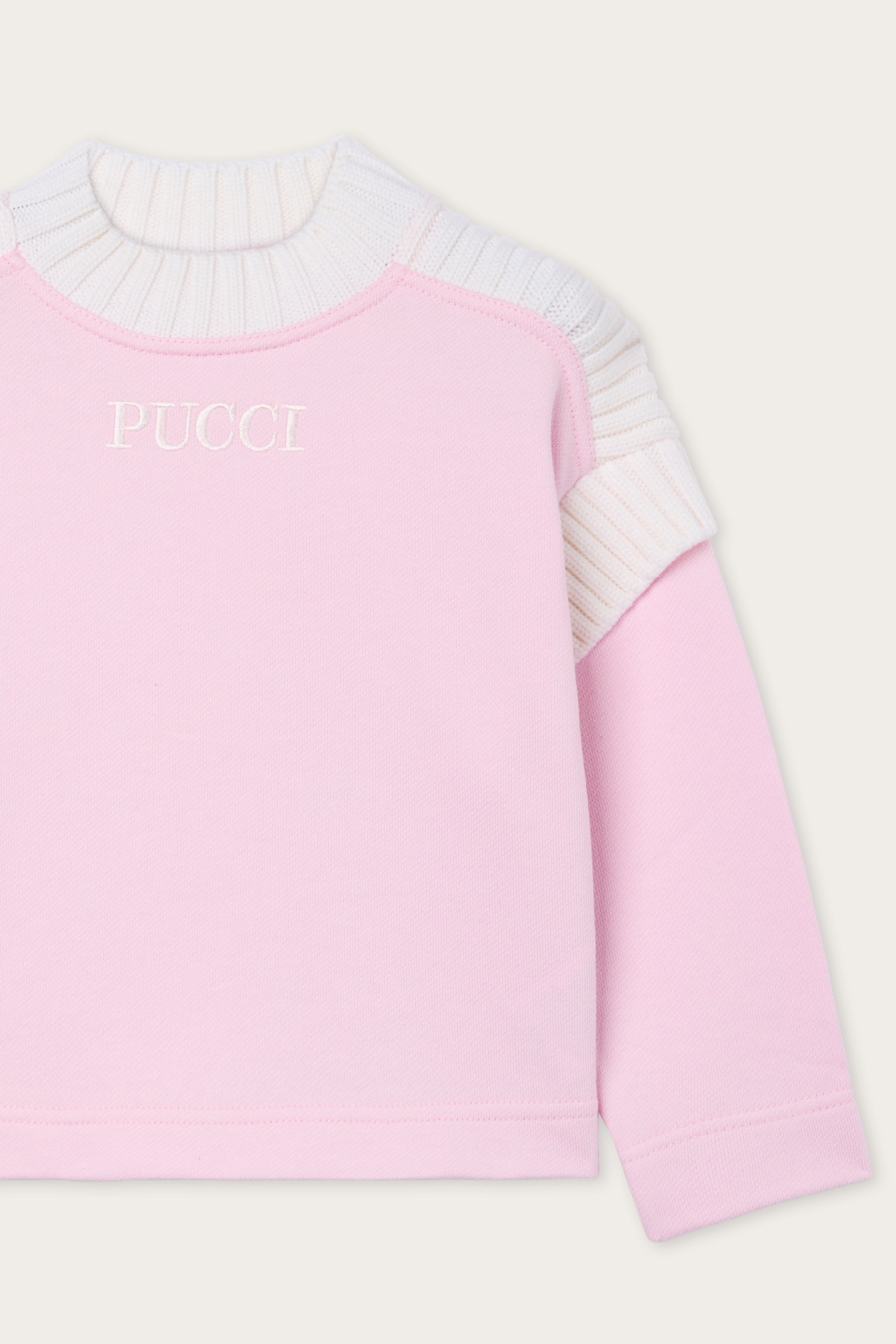 Emilio Pucci Felpa Rosa sweat enfant rose logo
