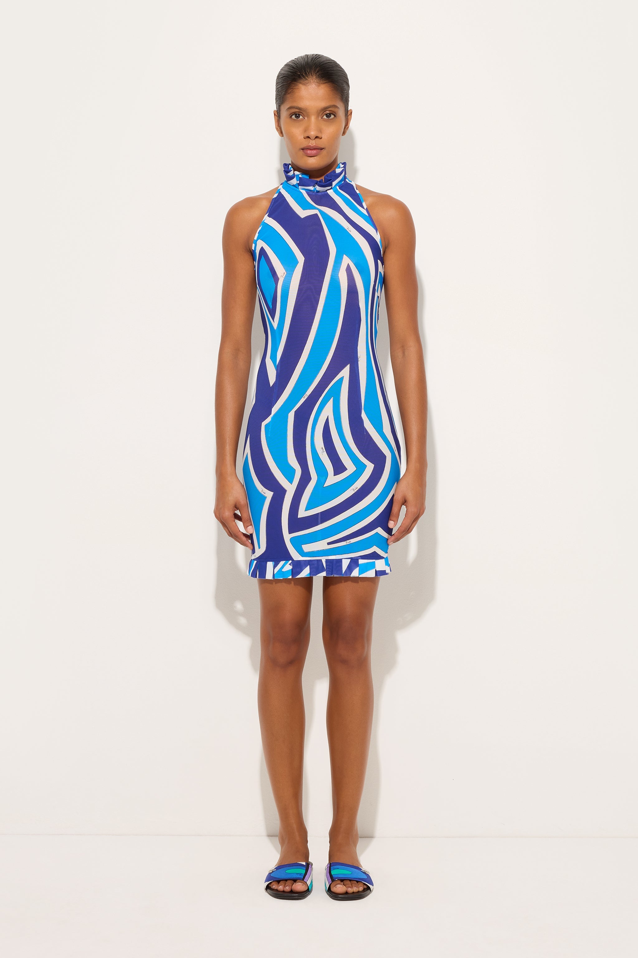 Emilio Pucci DRESSES Abito Labirinto robe turquoise bleu