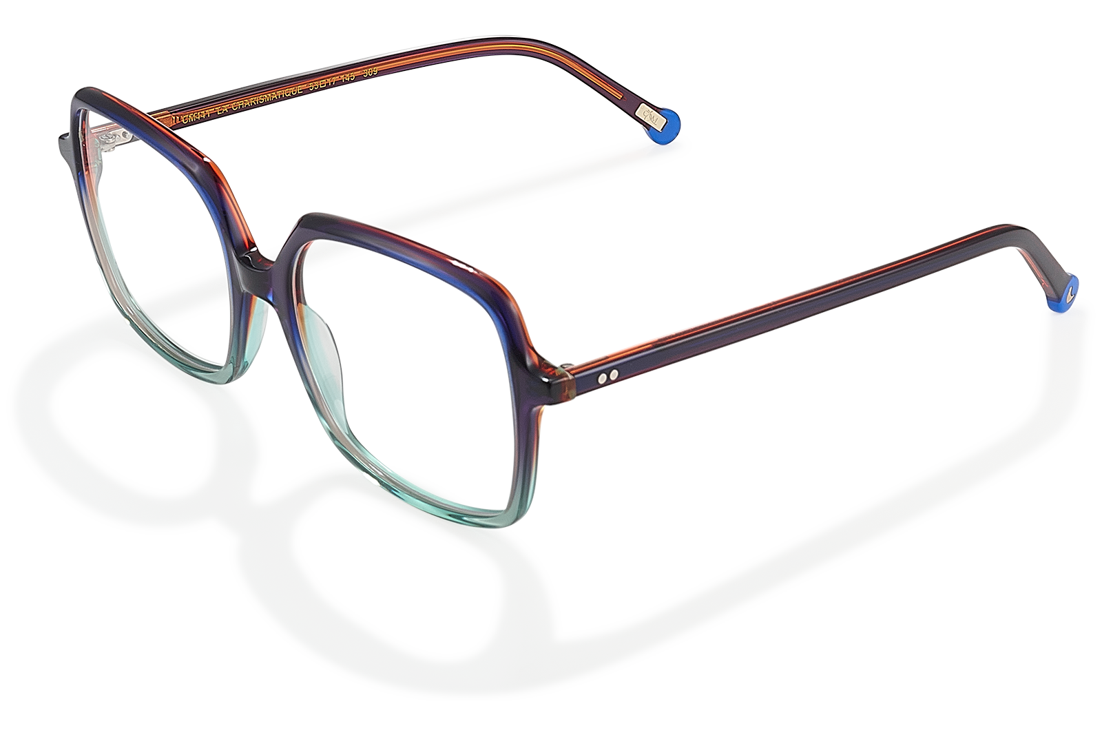 Clémence & Margaux La Charismatique lunettes de vue dégradé brun cristal