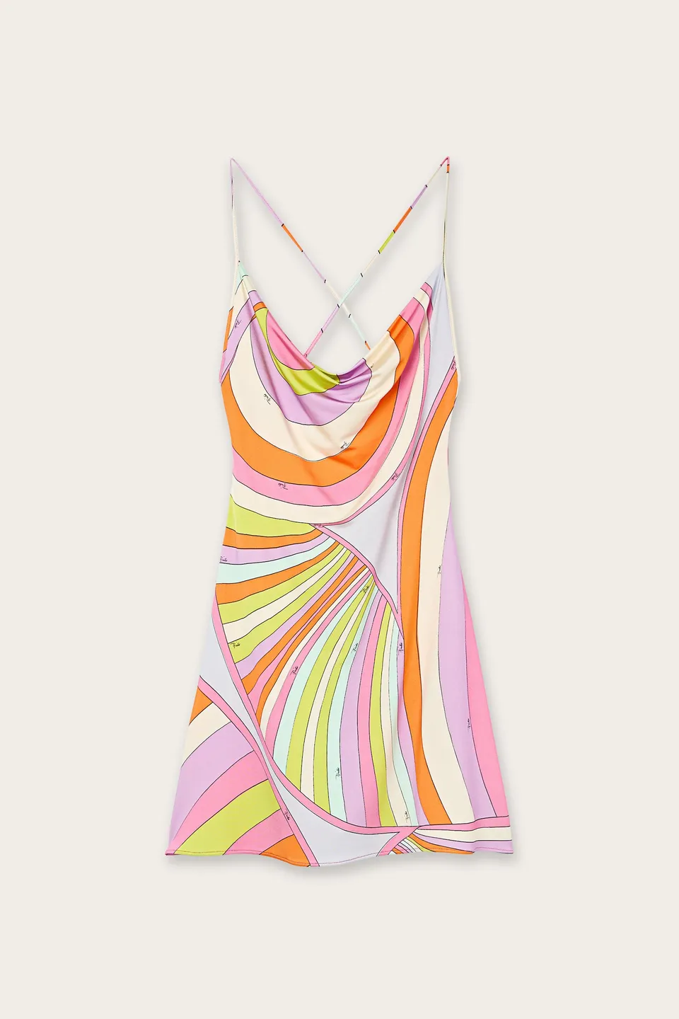 Emilio Pucci Iride robe courte satin multicolore