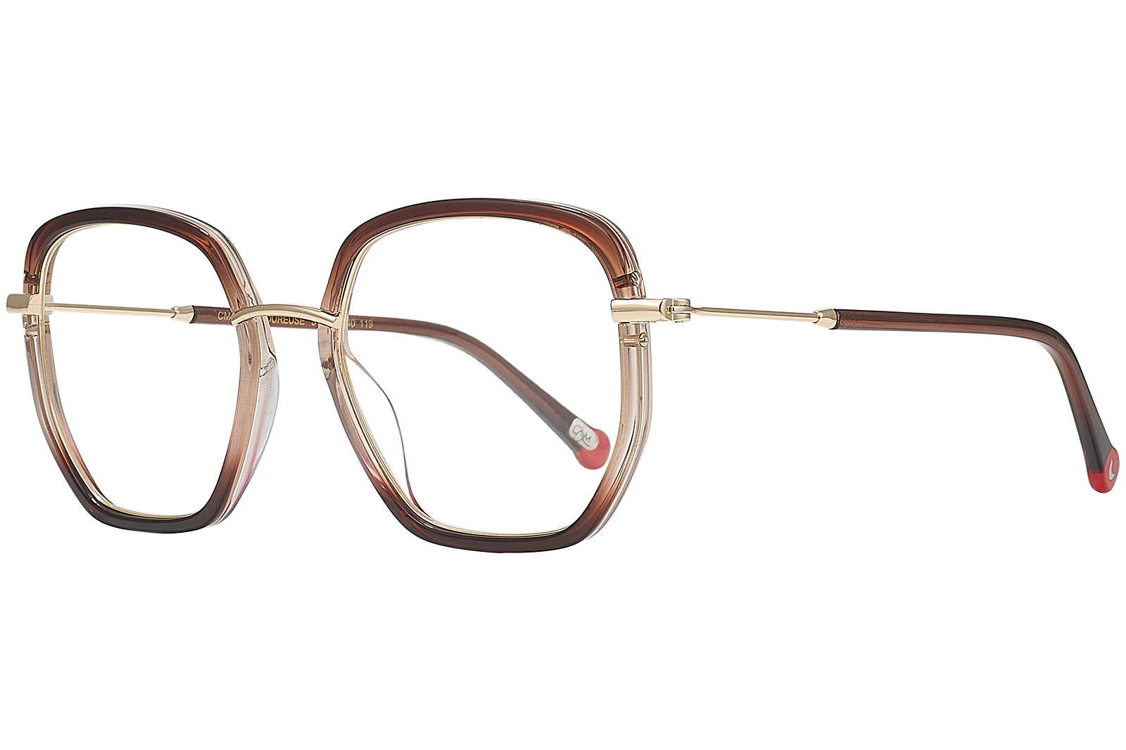 Clémence & Margaux L'Amoureuse lunettes de vue hexagonale Ecaille & Doré
