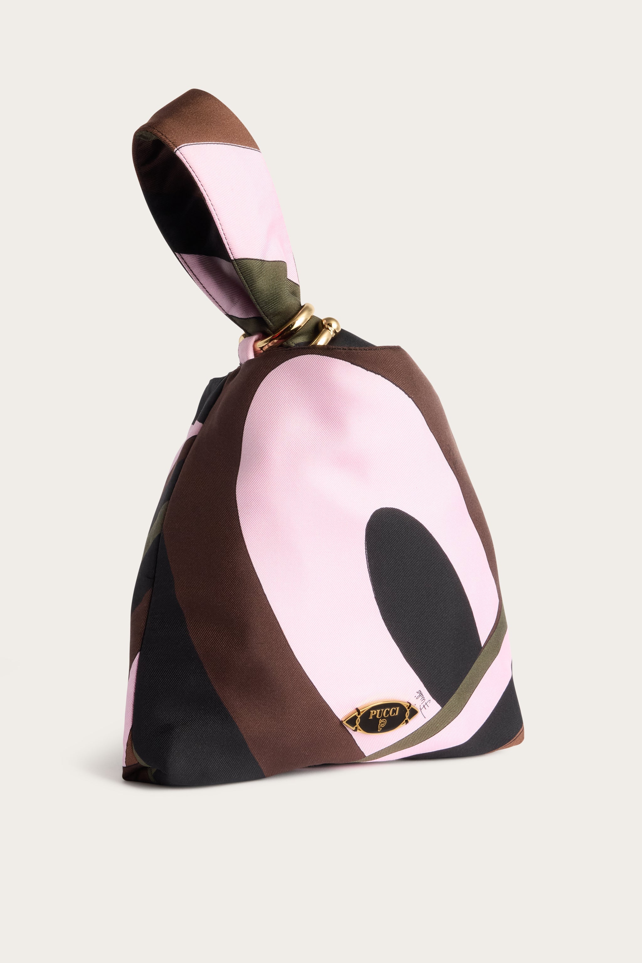 Emilio Pucci Bags pochette Emilio soie kaki/rose