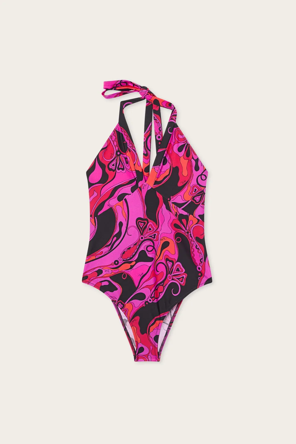 Emilio Pucci Orchidee maillot 1 pièce fuchsia/noir
