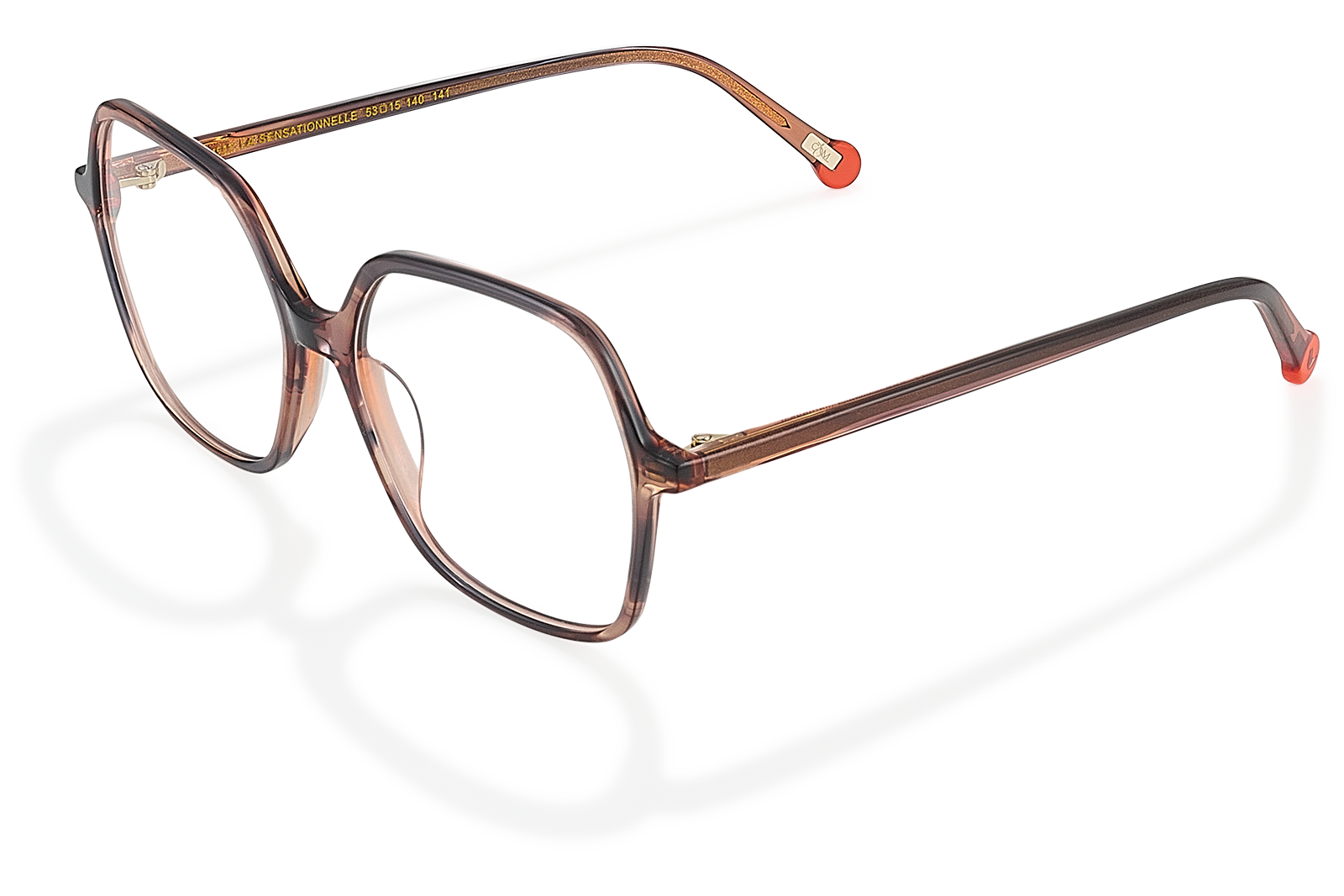 Clémence & Margaux La Sensationnelle lunettes de vue marbré carrée