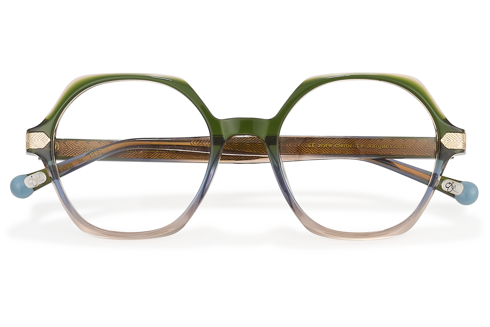 Clémence & Margaux La Reflet lunettes de vue dégradé vert rose